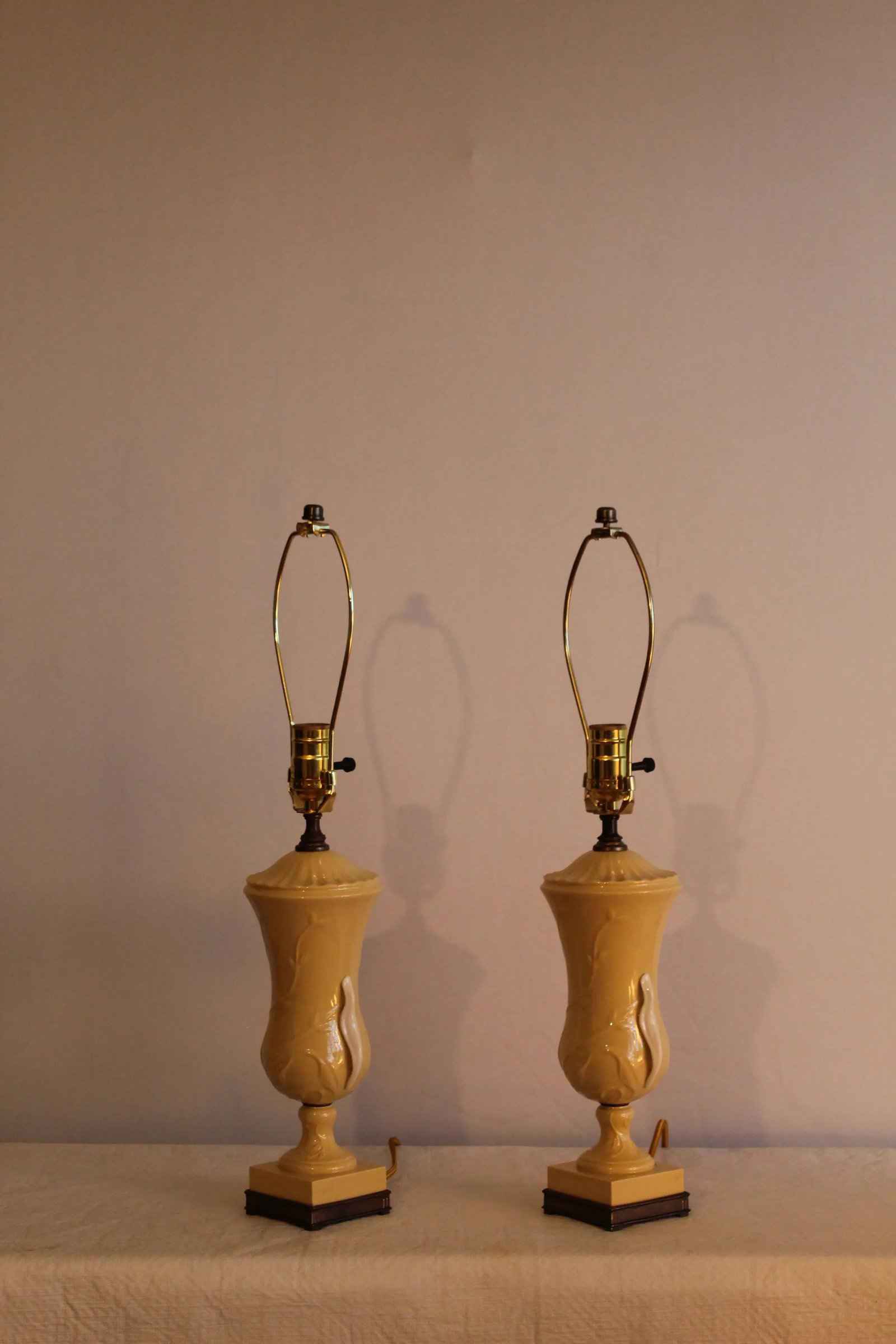 1930s Lenox China Lamps - a Pair - 8