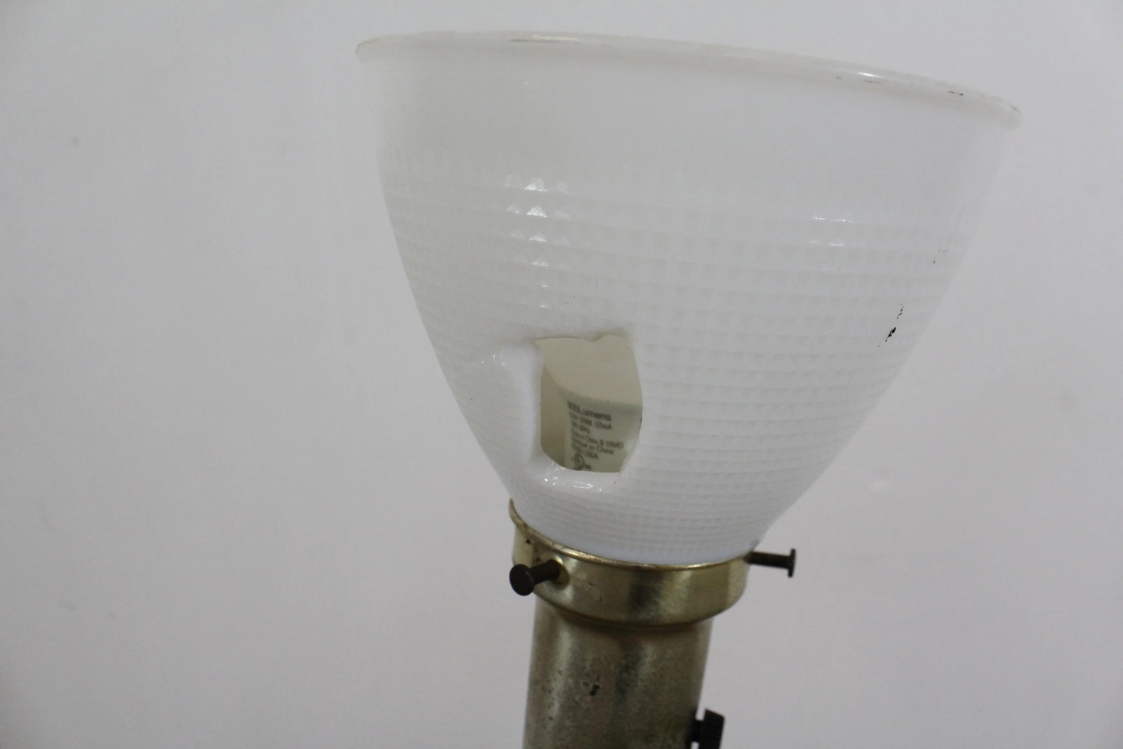 Mid-Century Modern Caged Wire Base Drum Shade Painted Table Lamp - 11