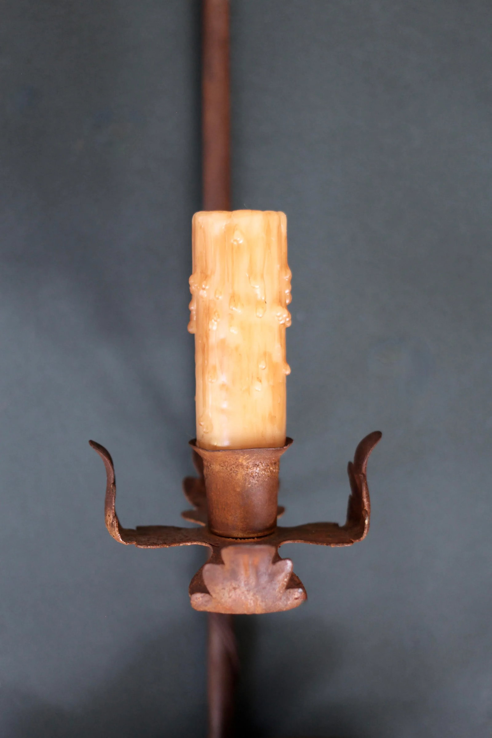 Pair of 1960s Cast Iron Rabbit Electric Candle Sconces - 10