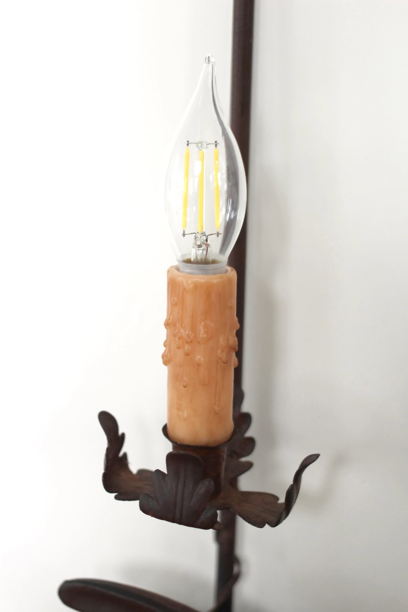 Pair of 1960s Cast Iron Rabbit Electric Candle Sconces - 2