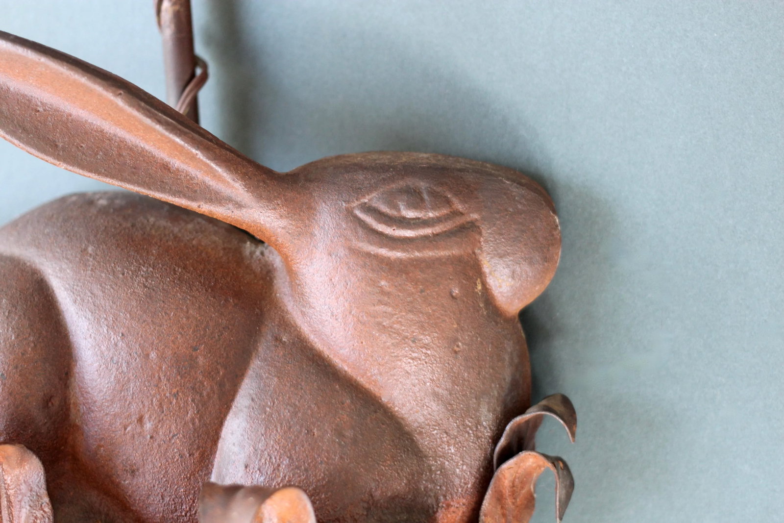 Pair of 1960s Cast Iron Rabbit Electric Candle Sconces - 8