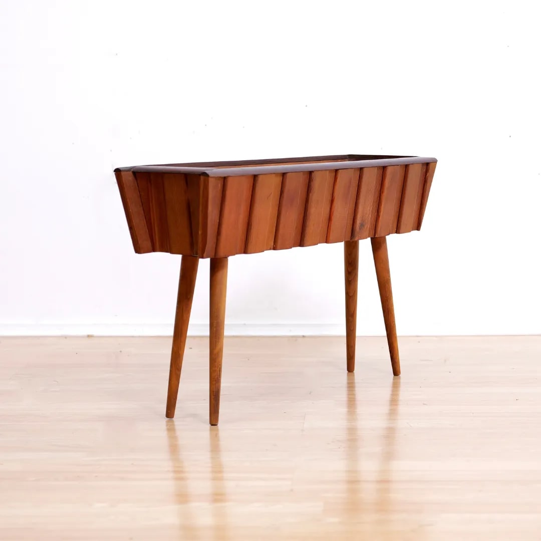 Mid Century Wooden Plant Stand - 3