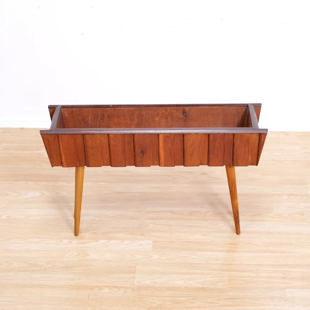 Mid Century Wooden Plant Stand - 5
