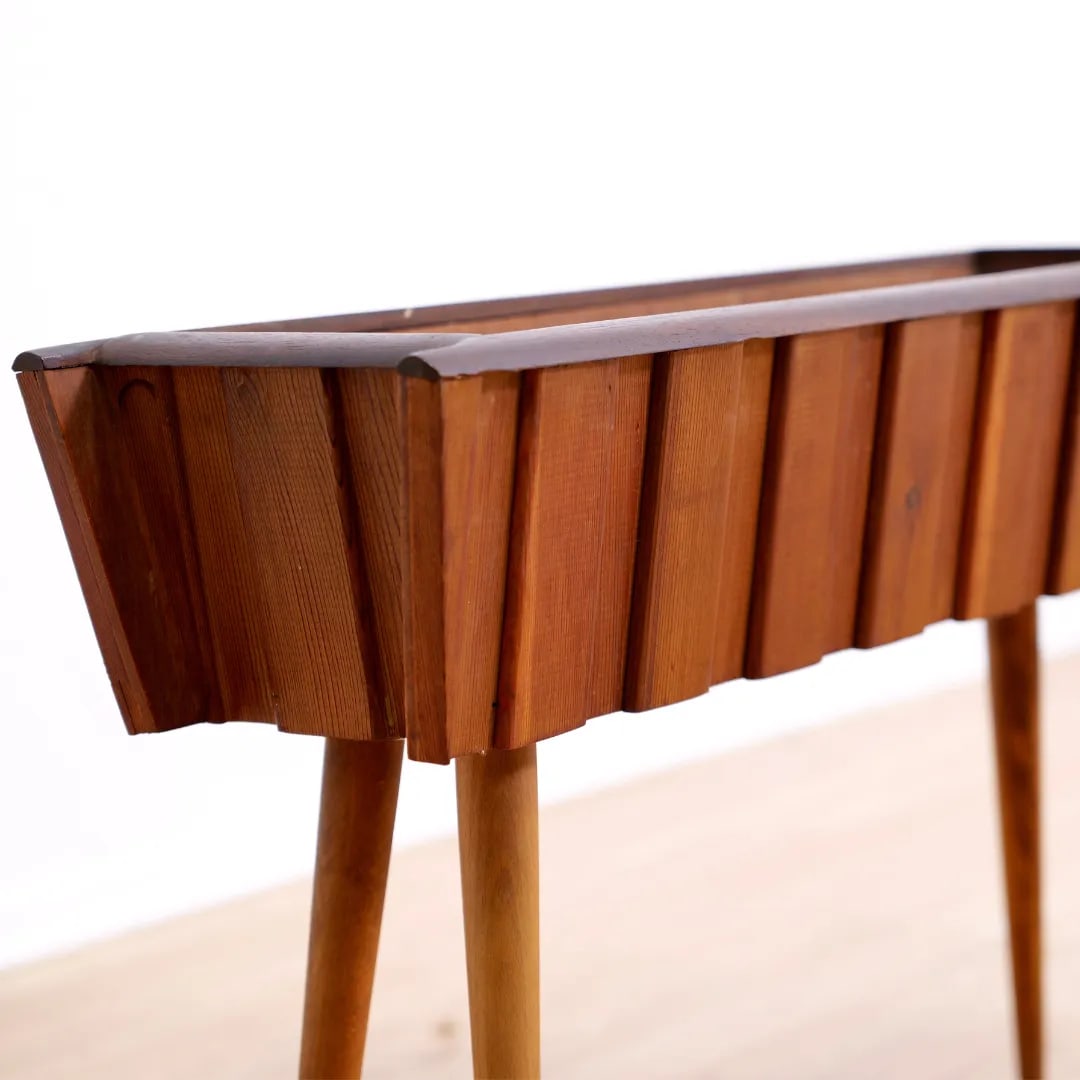 Mid Century Wooden Plant Stand - 7