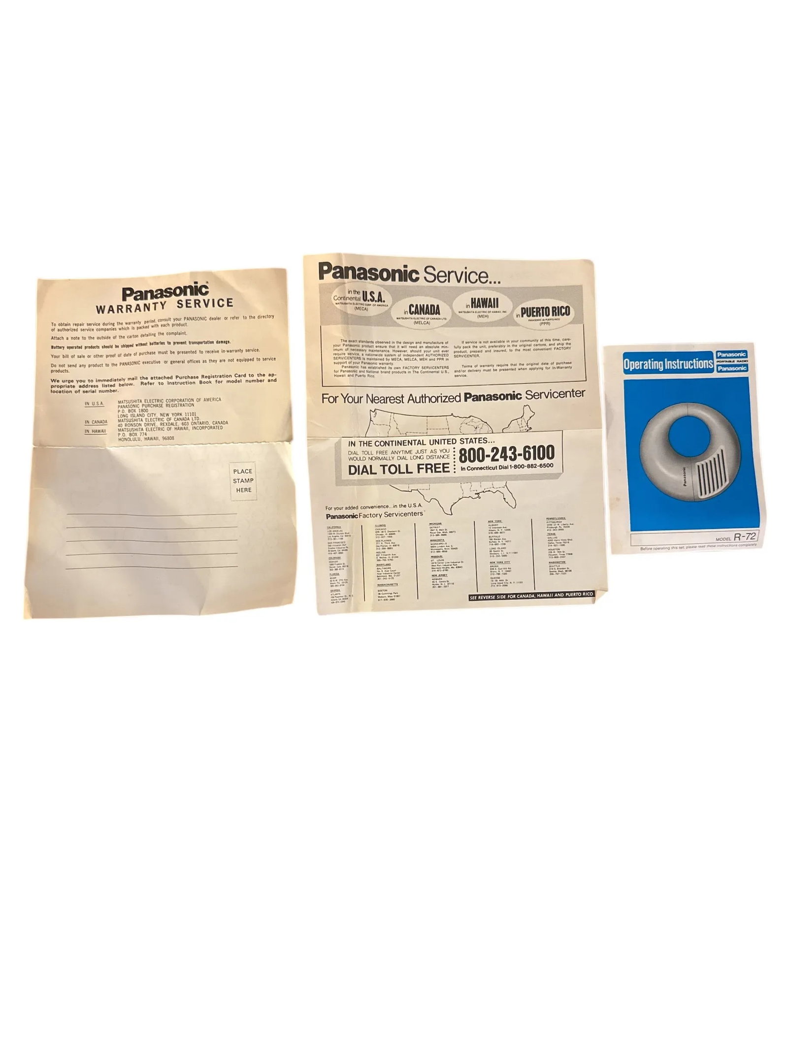 1970s Panasonic Transistor Radio R72 - 6
