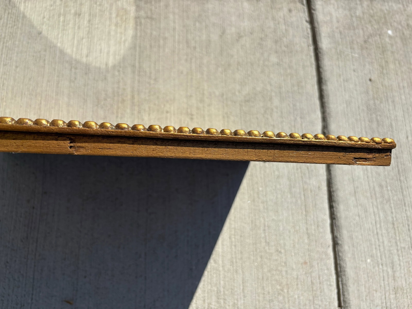 Antique Small Hollywood Regency Gold Gilt Wall Mirror With French Ornamentation - 7