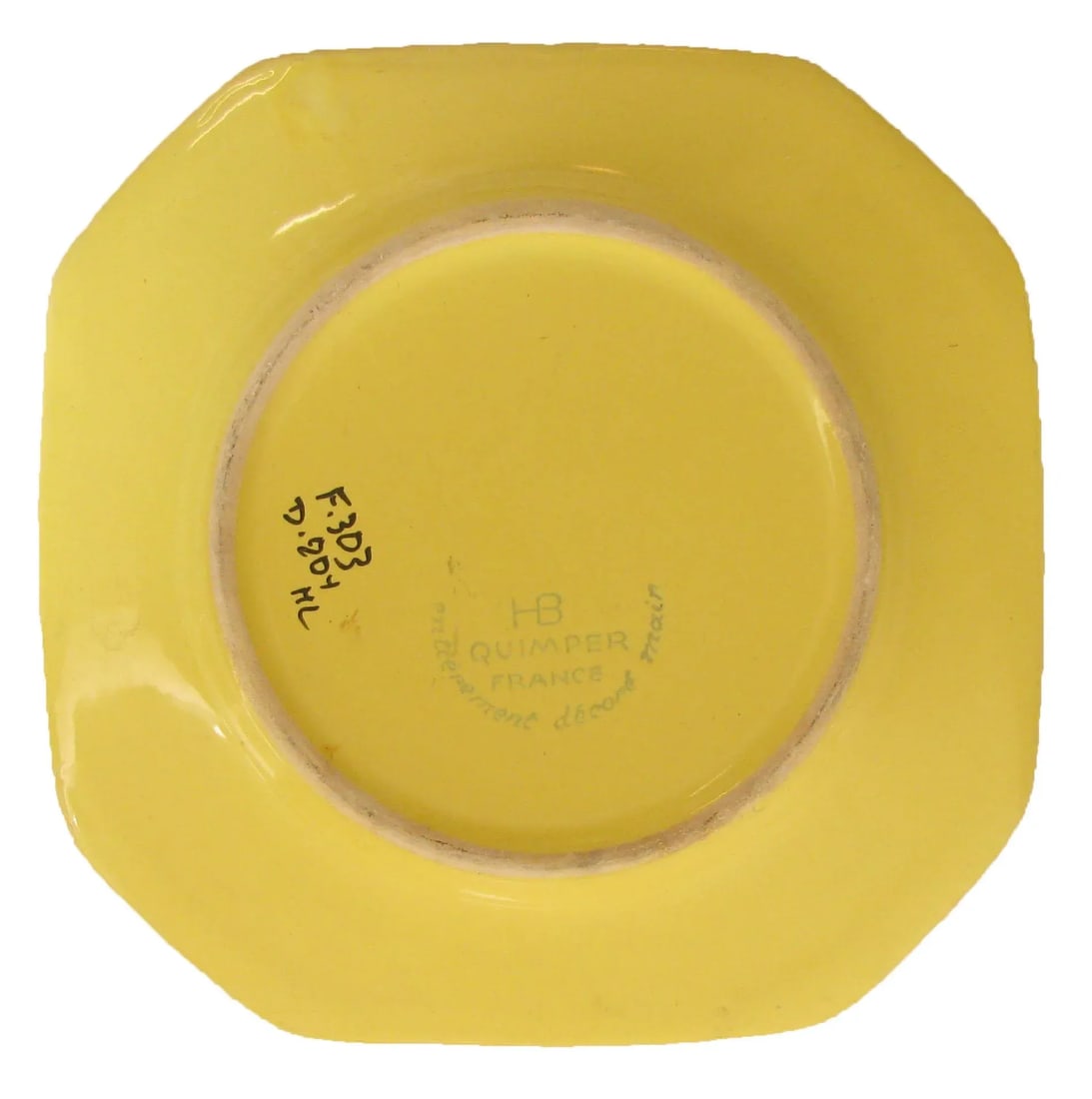 Vintage French Soleil Yellow Quimper Collection, Set of 3 - 6