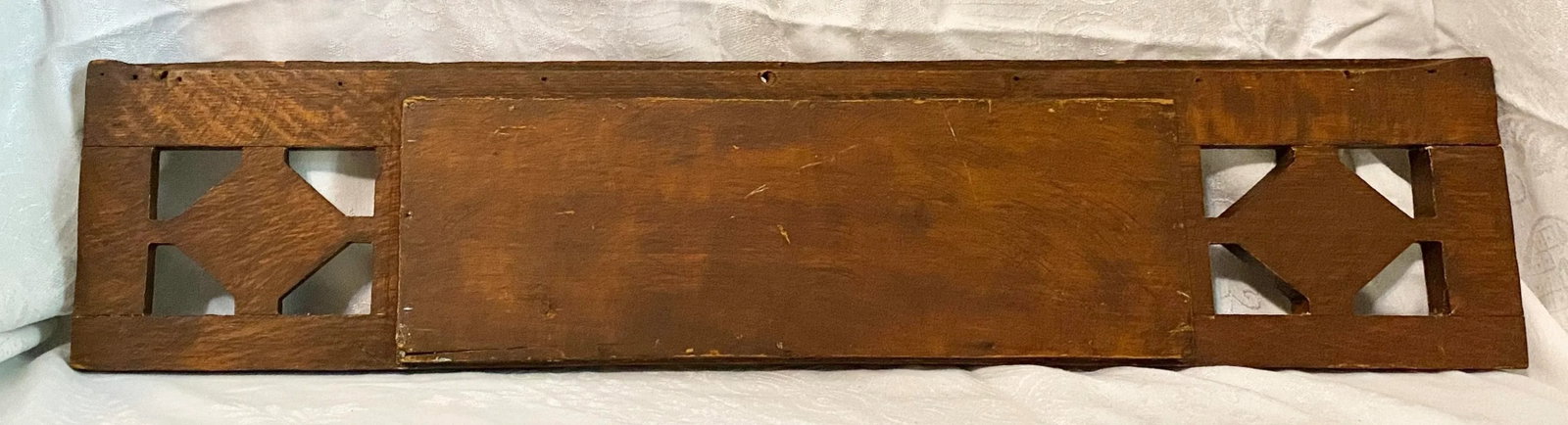 Small 19th Century Tiger Oak Beveled Entry Way Mirror - 3