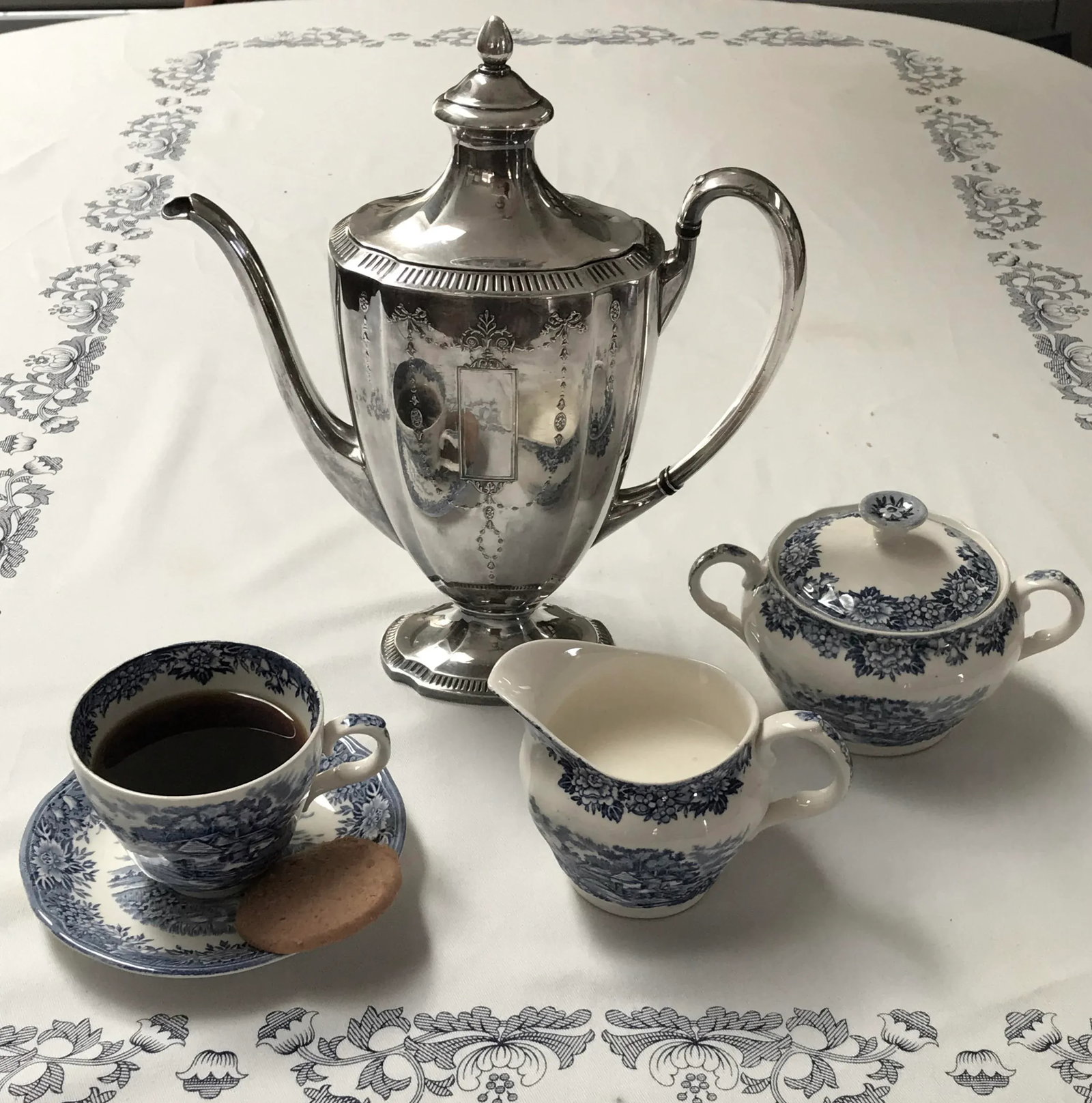 Antique Silver Plate Neoclassical Coffee Pot - 6