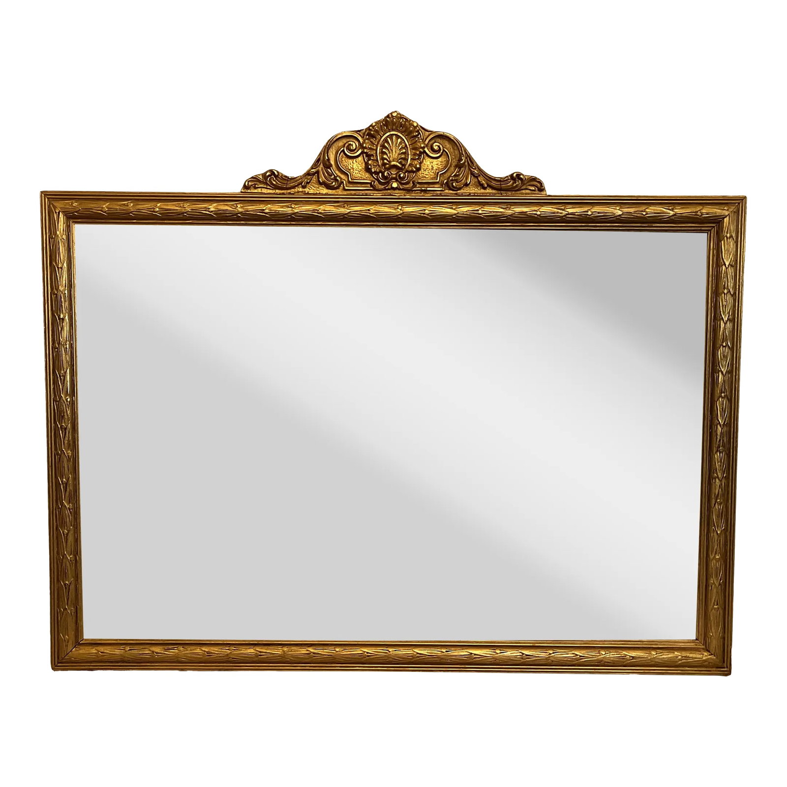 Mid-1800s Ornately Carved Giltwood Empire Mirror (1 of 7)