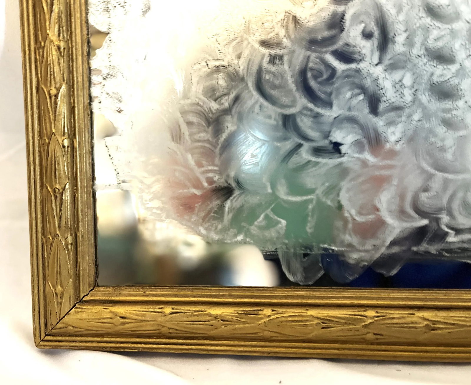 Mid-1800s Ornately Carved Giltwood Empire Mirror - 6