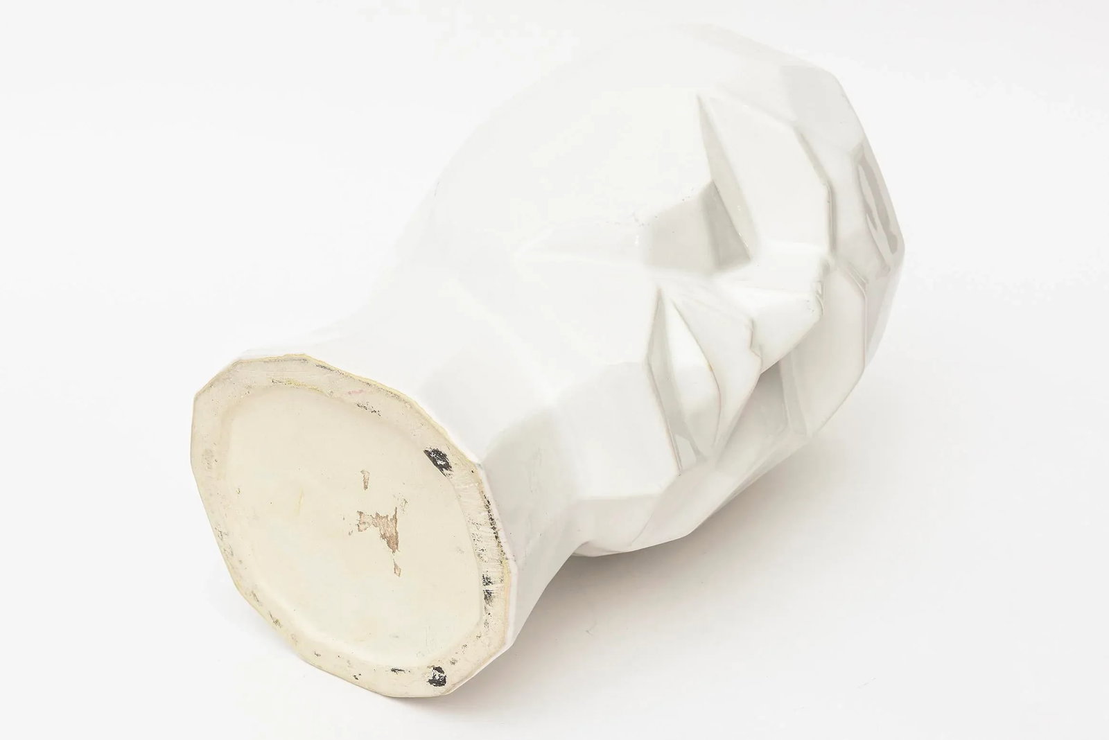 White Ceramic Cubist Planter - 10
