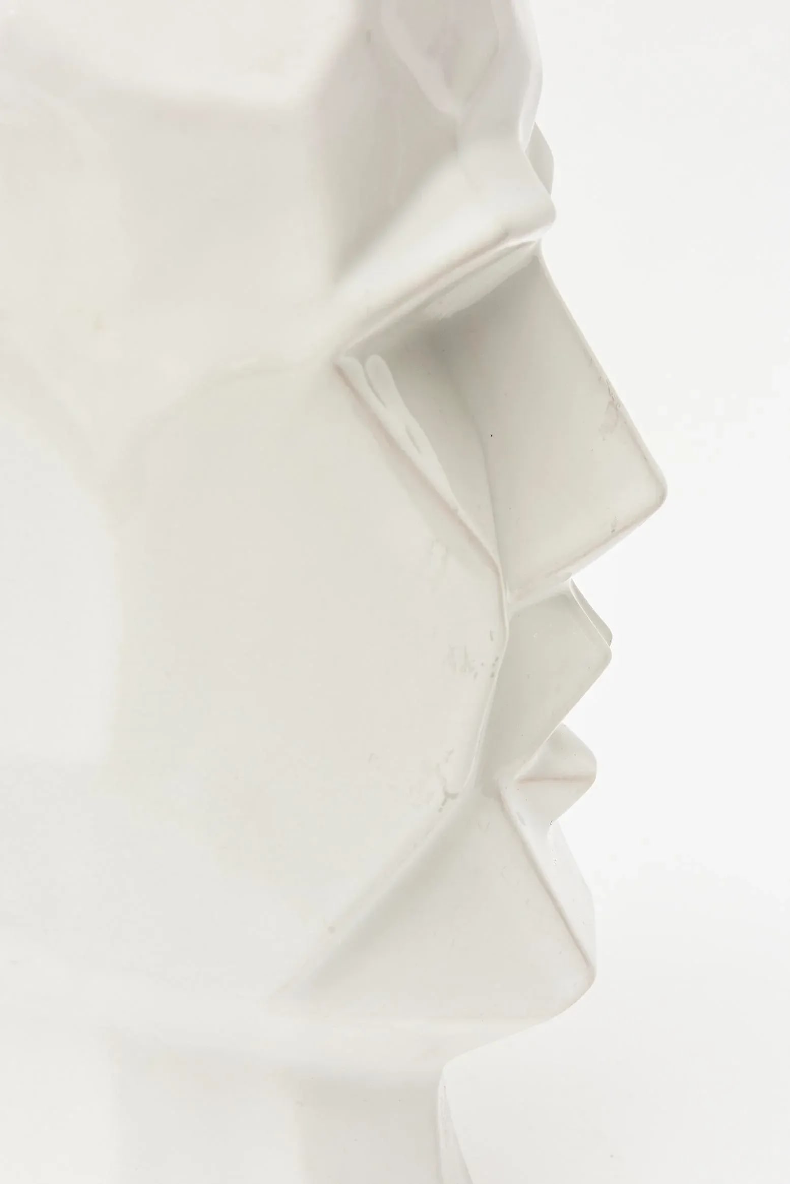 White Ceramic Cubist Planter - 7