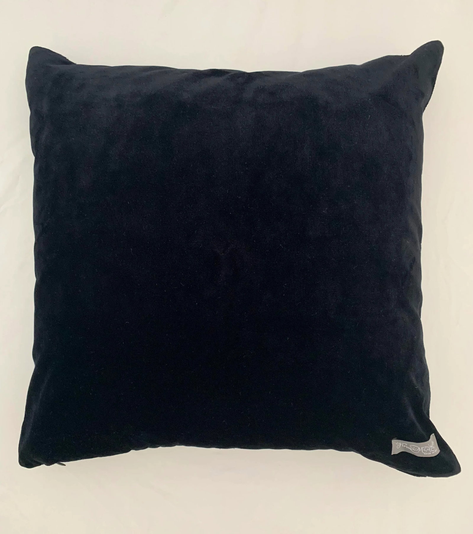 FirmaMenta Italian Black and White Ikat Velvet Pillow - 3