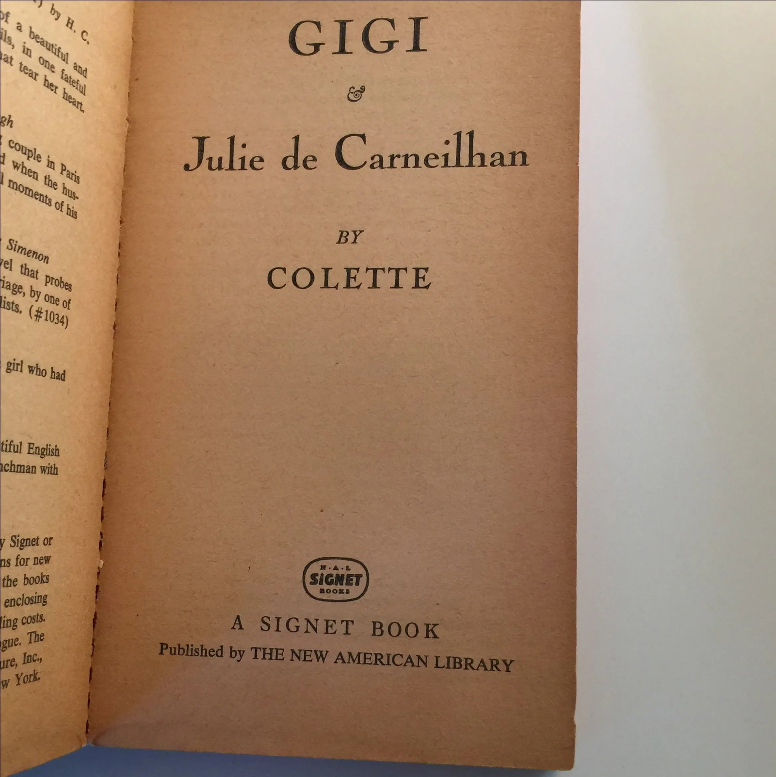 Gigi and Julie De Carneilhan Colette 1954 - 4