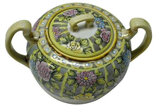 Nippon Hand-Painted Sugar Bowl - 2