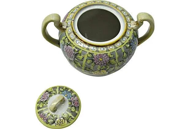 Nippon Hand-Painted Sugar Bowl - 3