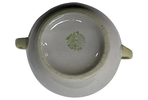 Nippon Hand-Painted Sugar Bowl - 5