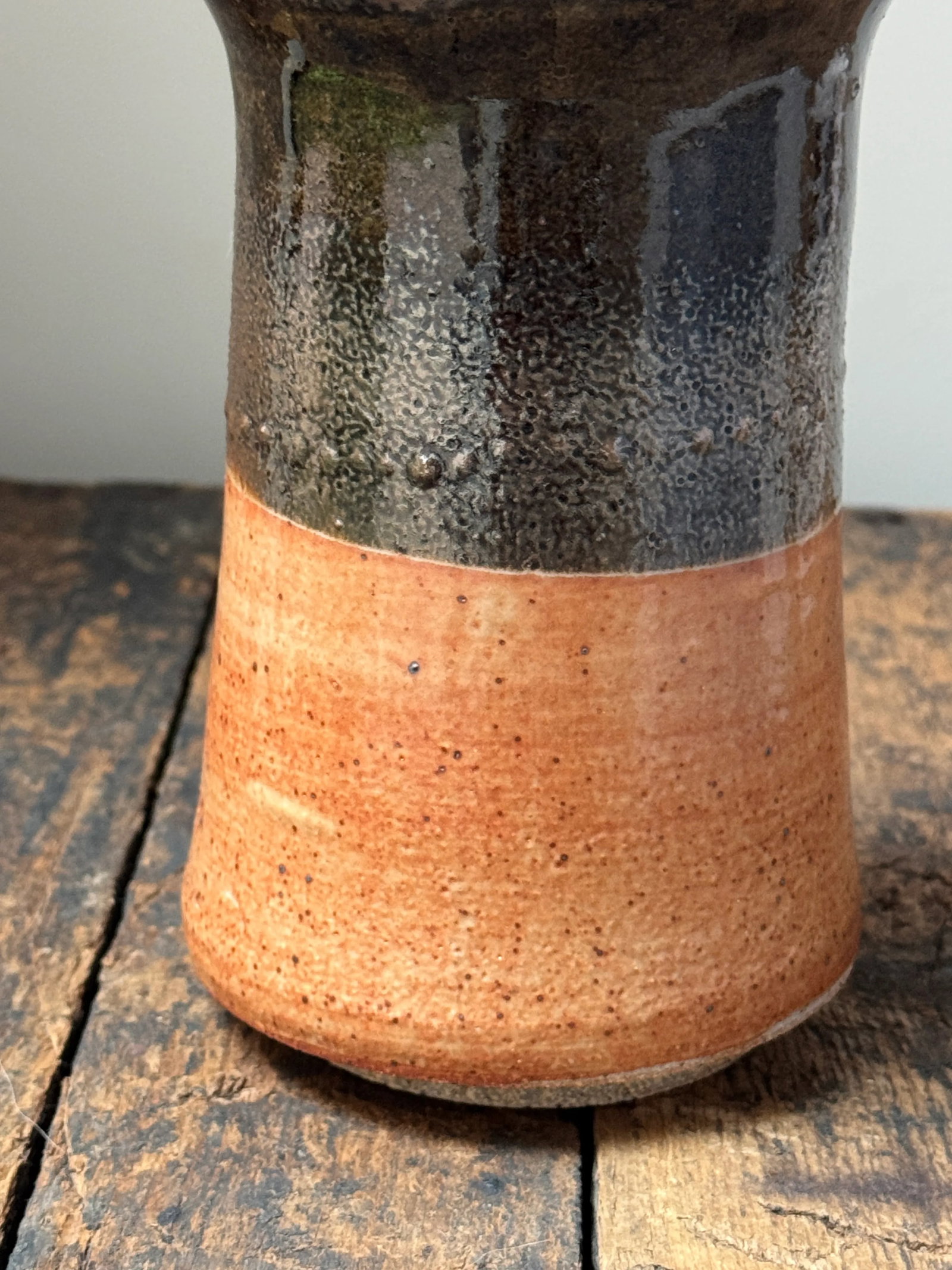 Wheel Thrown Stoneware Earth Mid Century Style Vase - 5