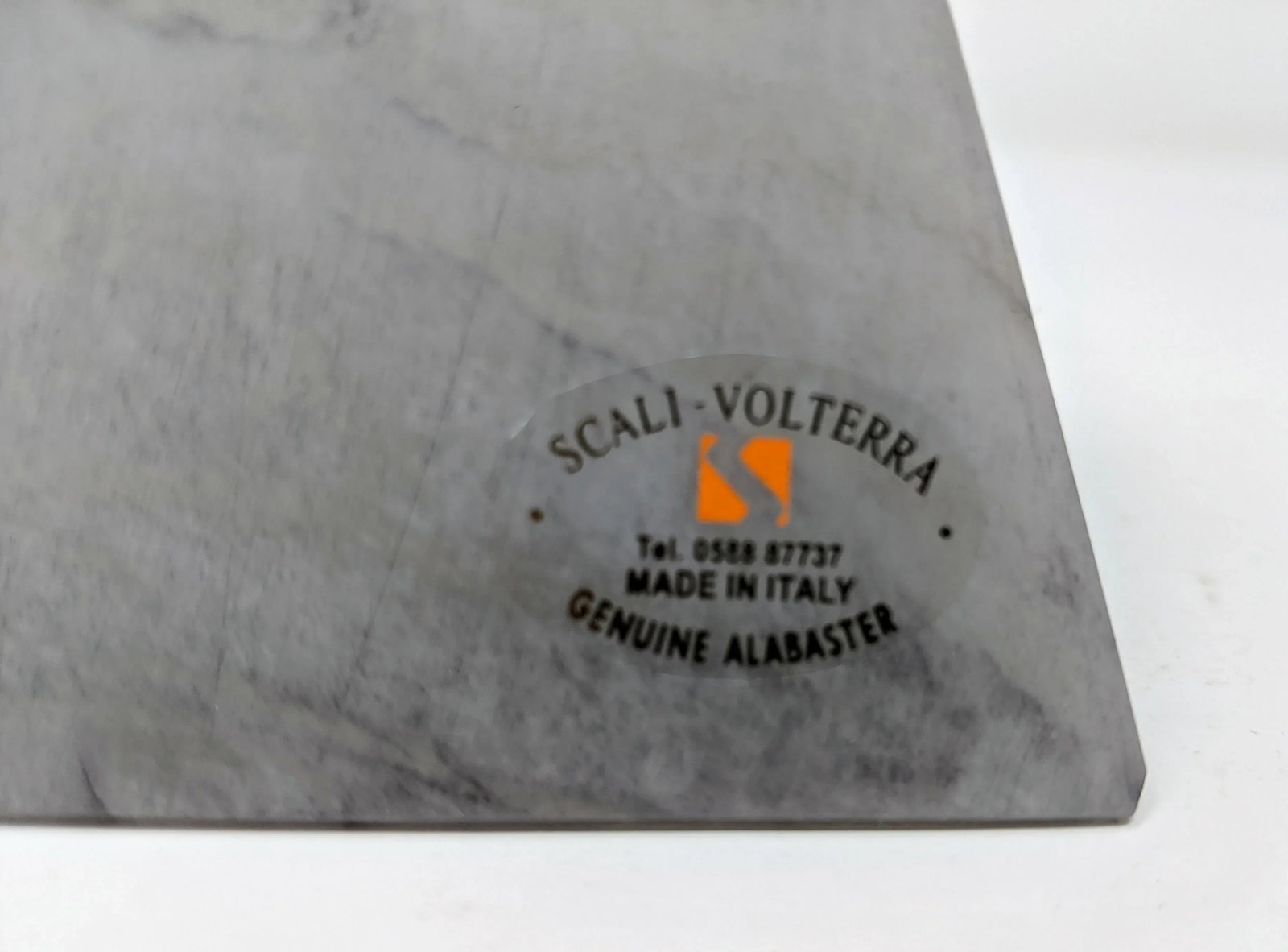 Organic Modern Italian Gray Alabaster Pyramid Decorative Sculpture Point - 12