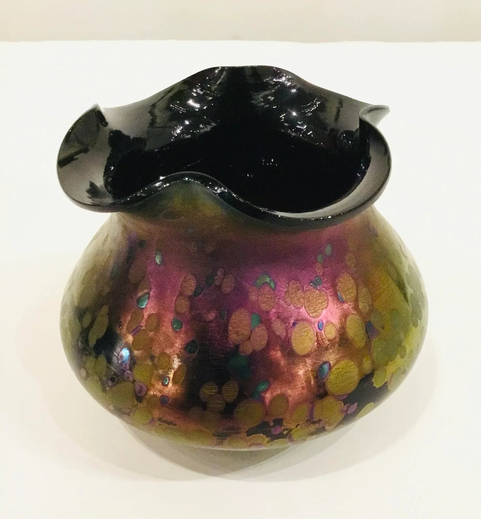 Loetz Turn of the Century Oil Spot Art Glass Vase - 3