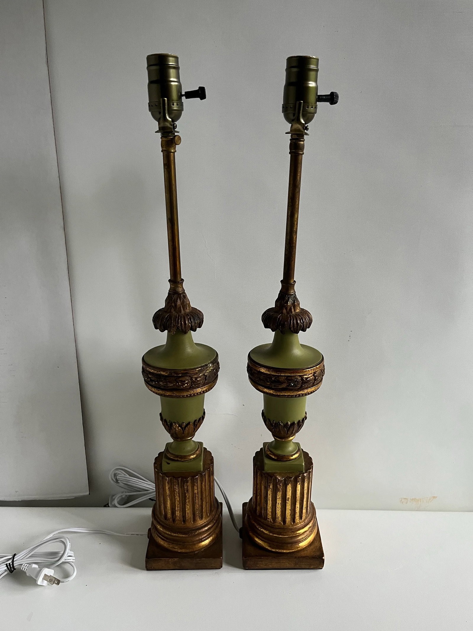 Antique Italian Table Lamps a Pair - 4