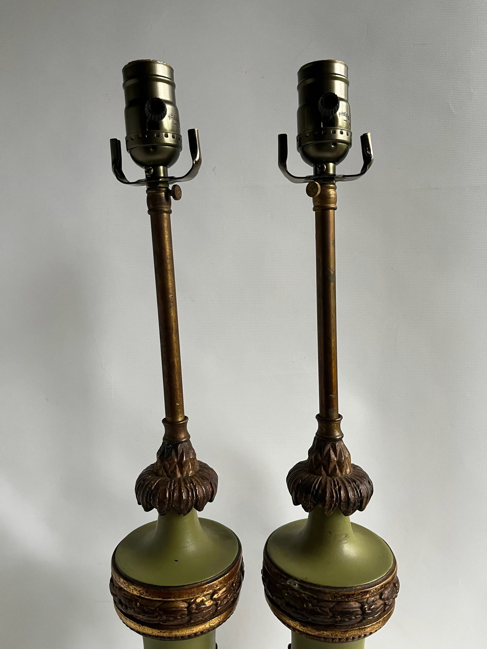 Antique Italian Table Lamps a Pair - 6