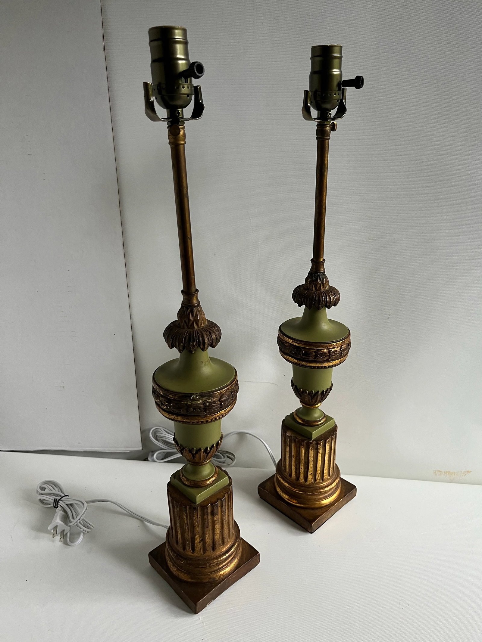 Antique Italian Table Lamps a Pair - 9
