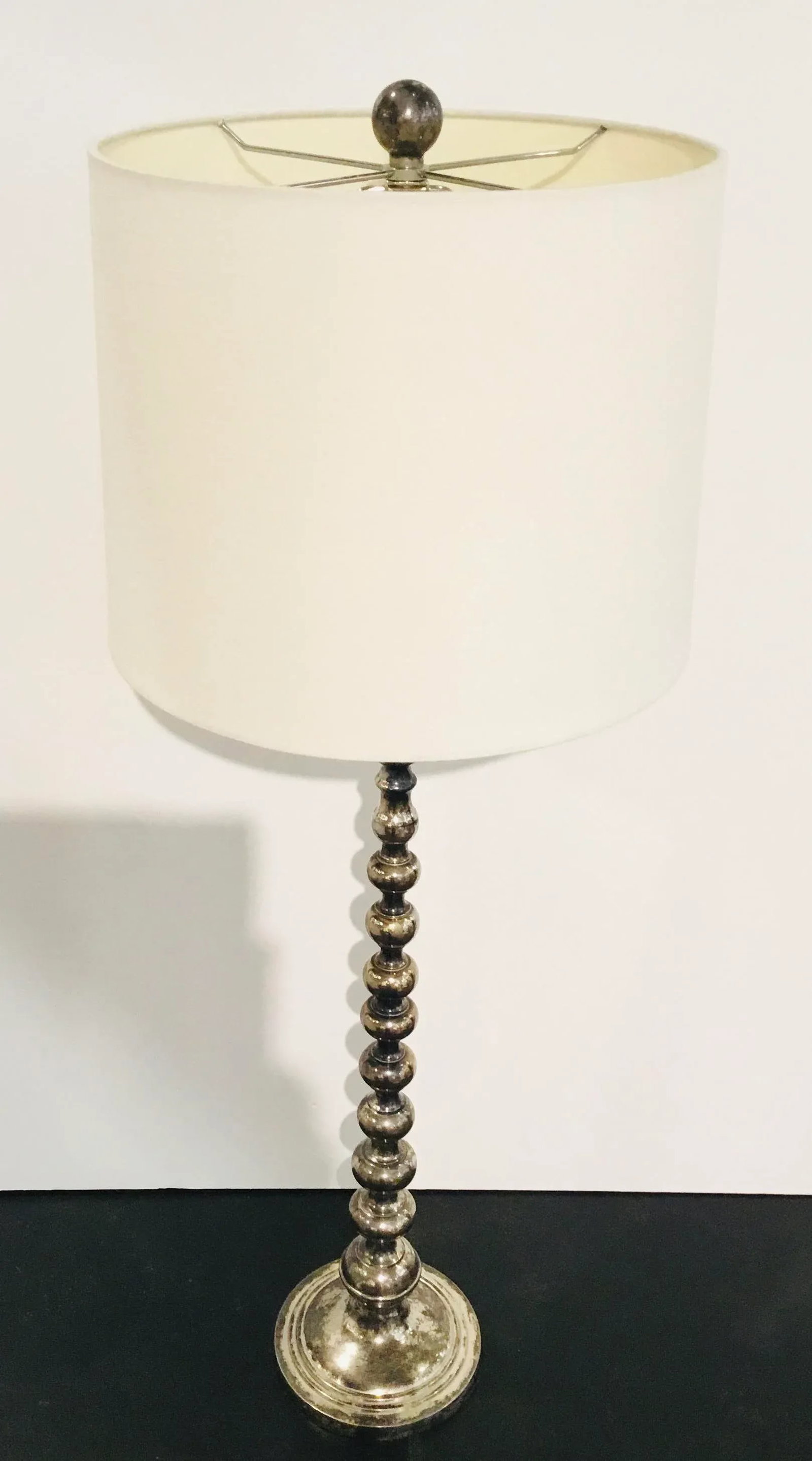 Currey & Co. Modern Aged Silver Finish Burton Table Lamp - 4