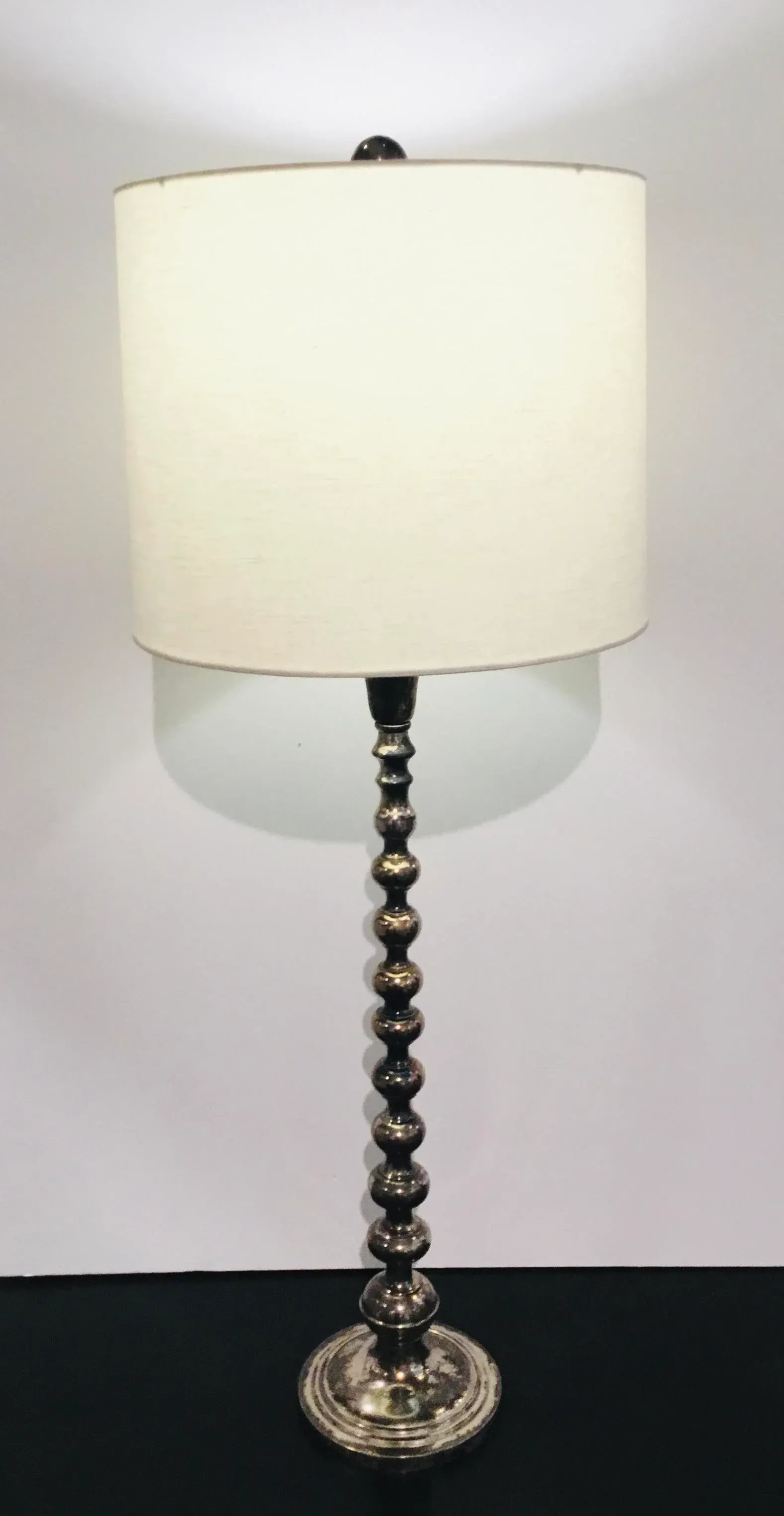 Currey & Co. Modern Aged Silver Finish Burton Table Lamp - 5