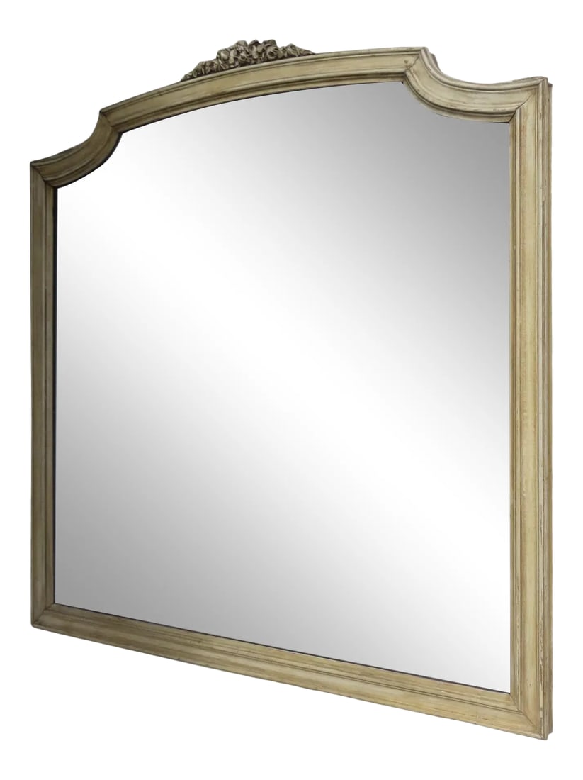 20th Century French painted Mirror with Bevel Plate.: 20th century French painted mirror with bevel plate. 28 1/2" x 30" Condition: Alterations: Unknown Imperfections: Some Imperfections Condition Notes: Vintage item, shows signs of wear Origin: France