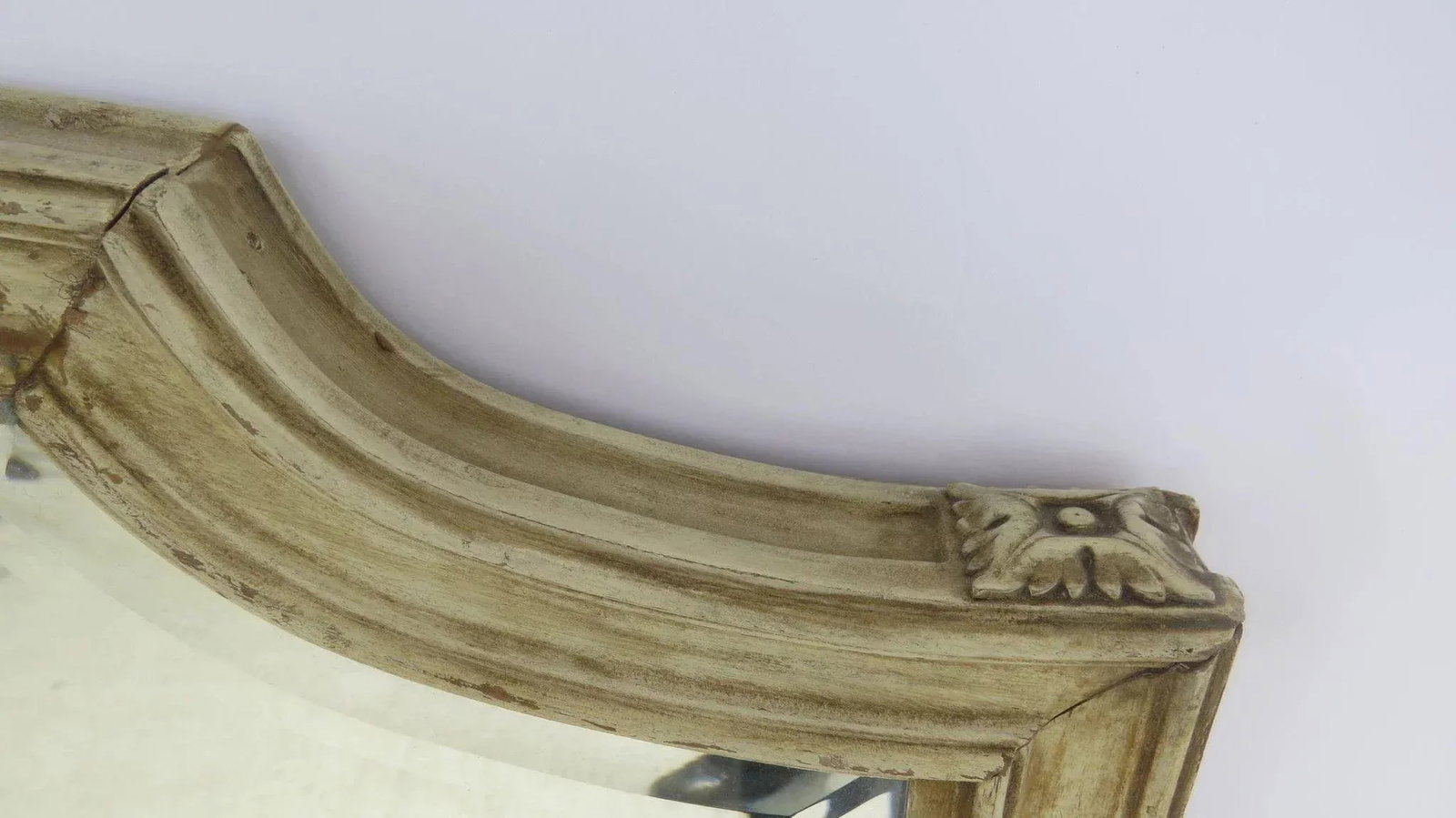 20th Century French painted Mirror with Bevel Plate. - 3