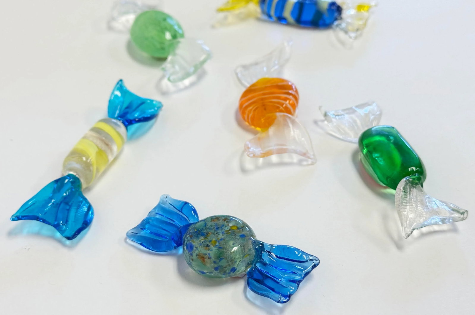 Vintage Murano Blown Glass Wrap Candies, Set of 6 - 4