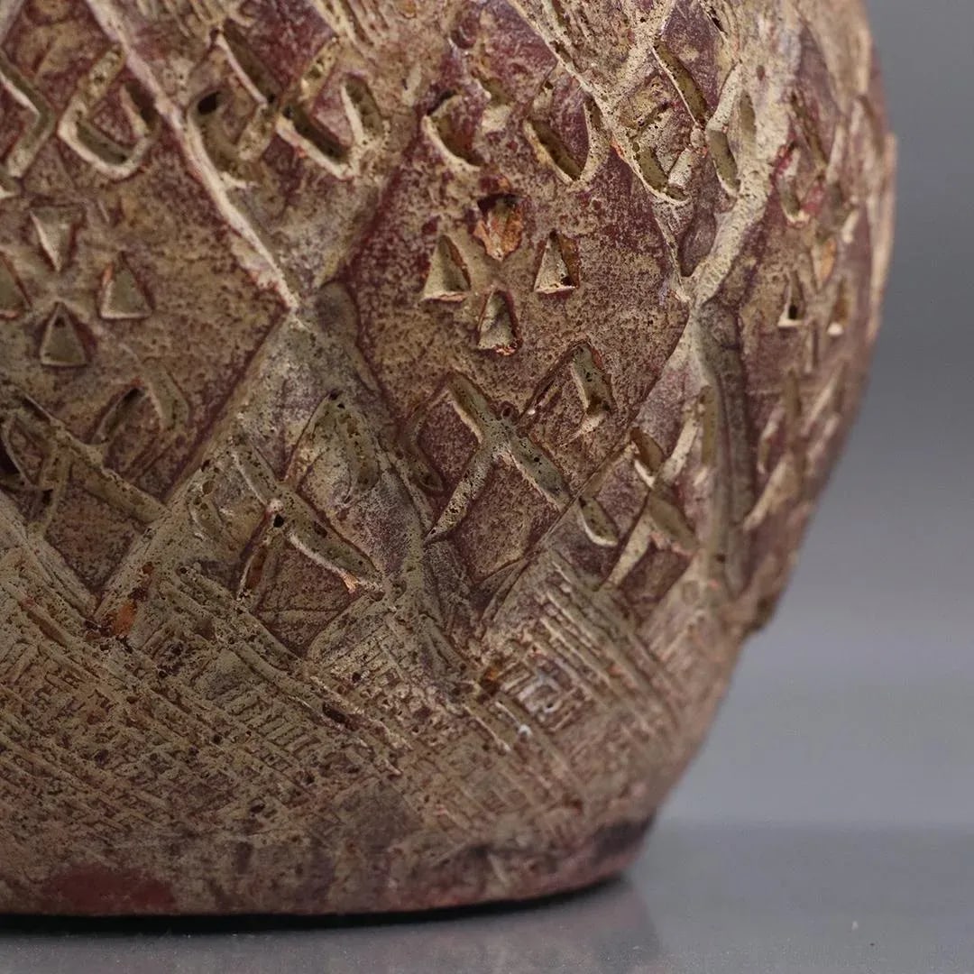 Mid 20th Century Latin American Clay Vase With Rings Handles - 3