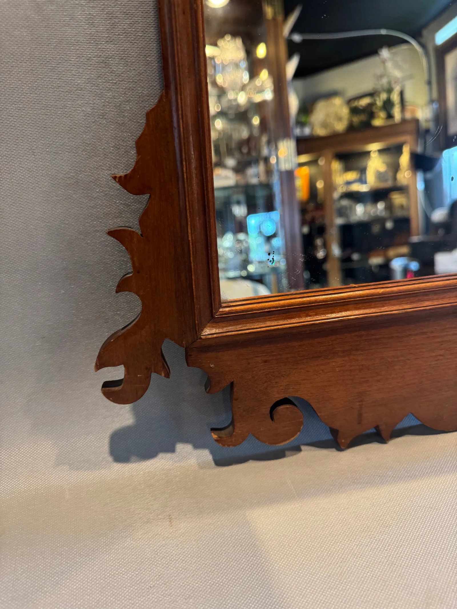 Antique Chippendale Style Wall Mirror - 2