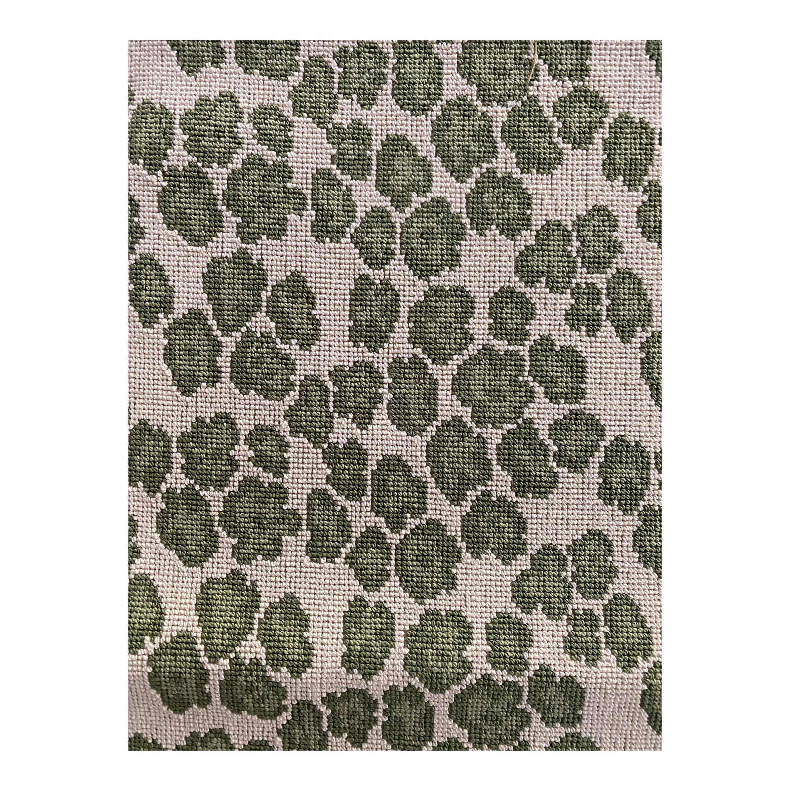 Shy Yard of Cowtan & Tout Panther Epingle Fabric in Leaf Green: Beautiful epingle fabric from Cowtan & Tout in a classic animal print pattern. Heavy duty with a luxe hand. Leaf green. Width: 54"; Length 35". Cotton. Sku 11244-03 Condition: Alterations: Original