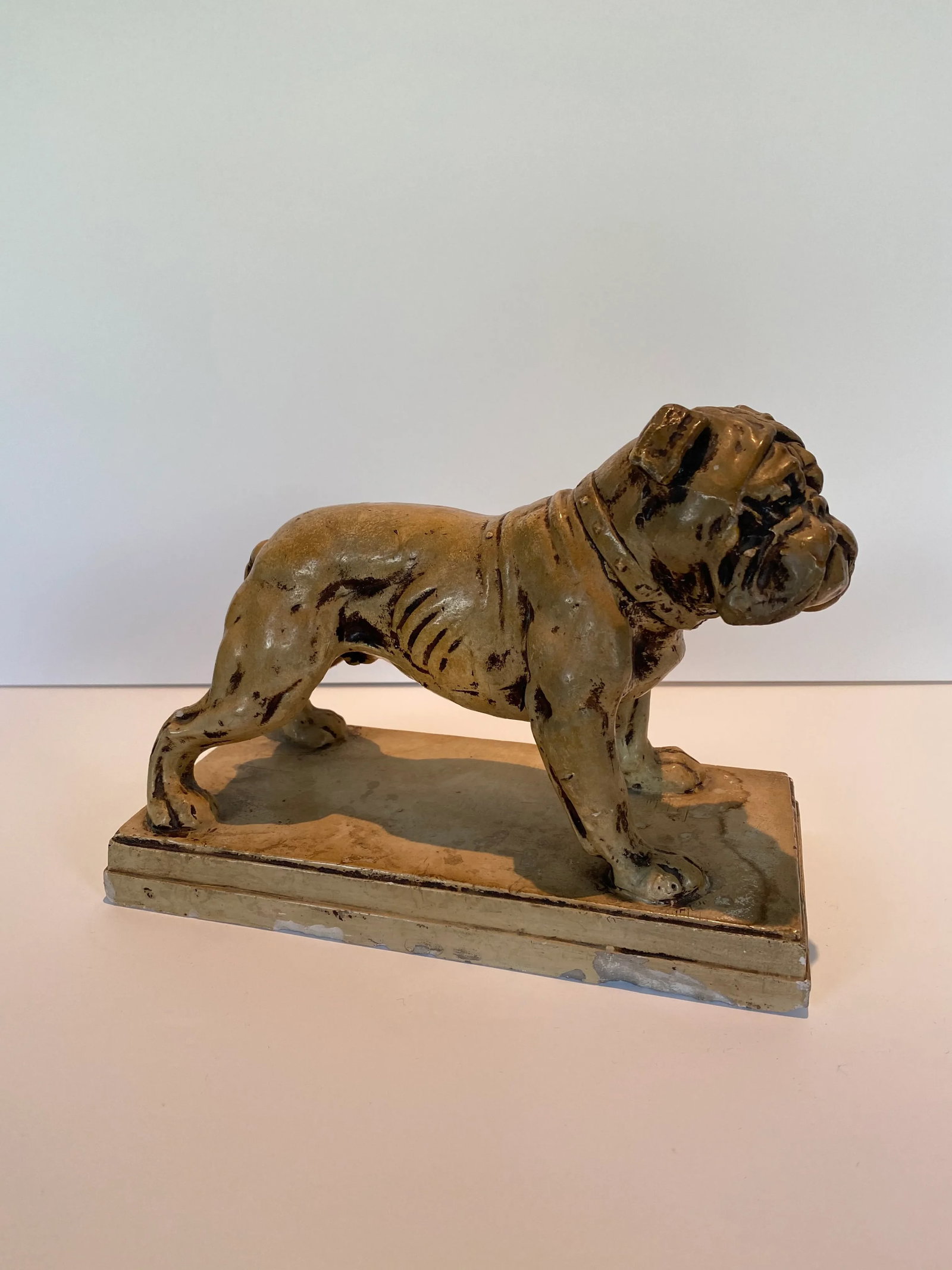 Ceramic Bulldog Statue or Bookend Made in Japan - 2