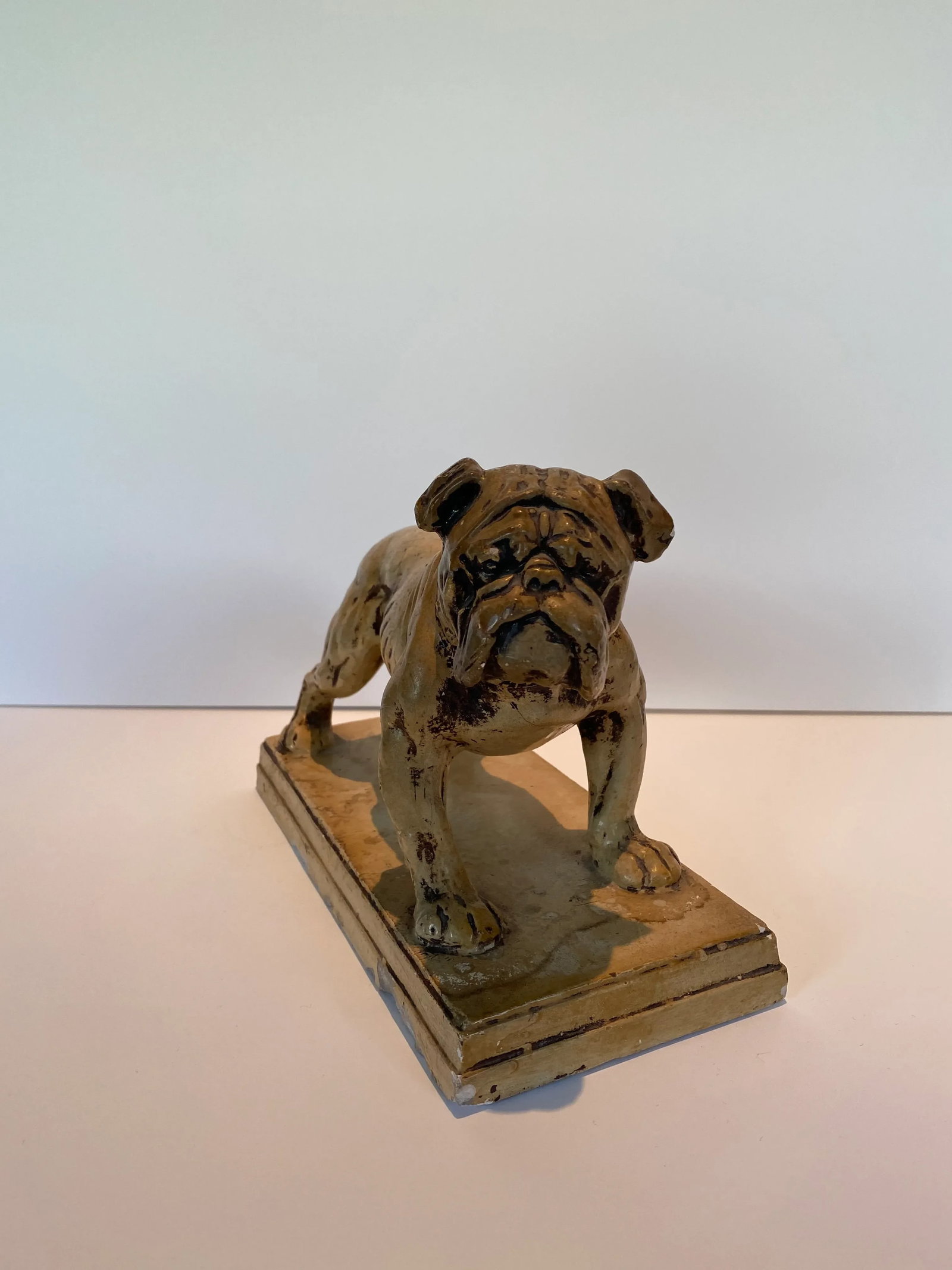 Ceramic Bulldog Statue or Bookend Made in Japan - 3