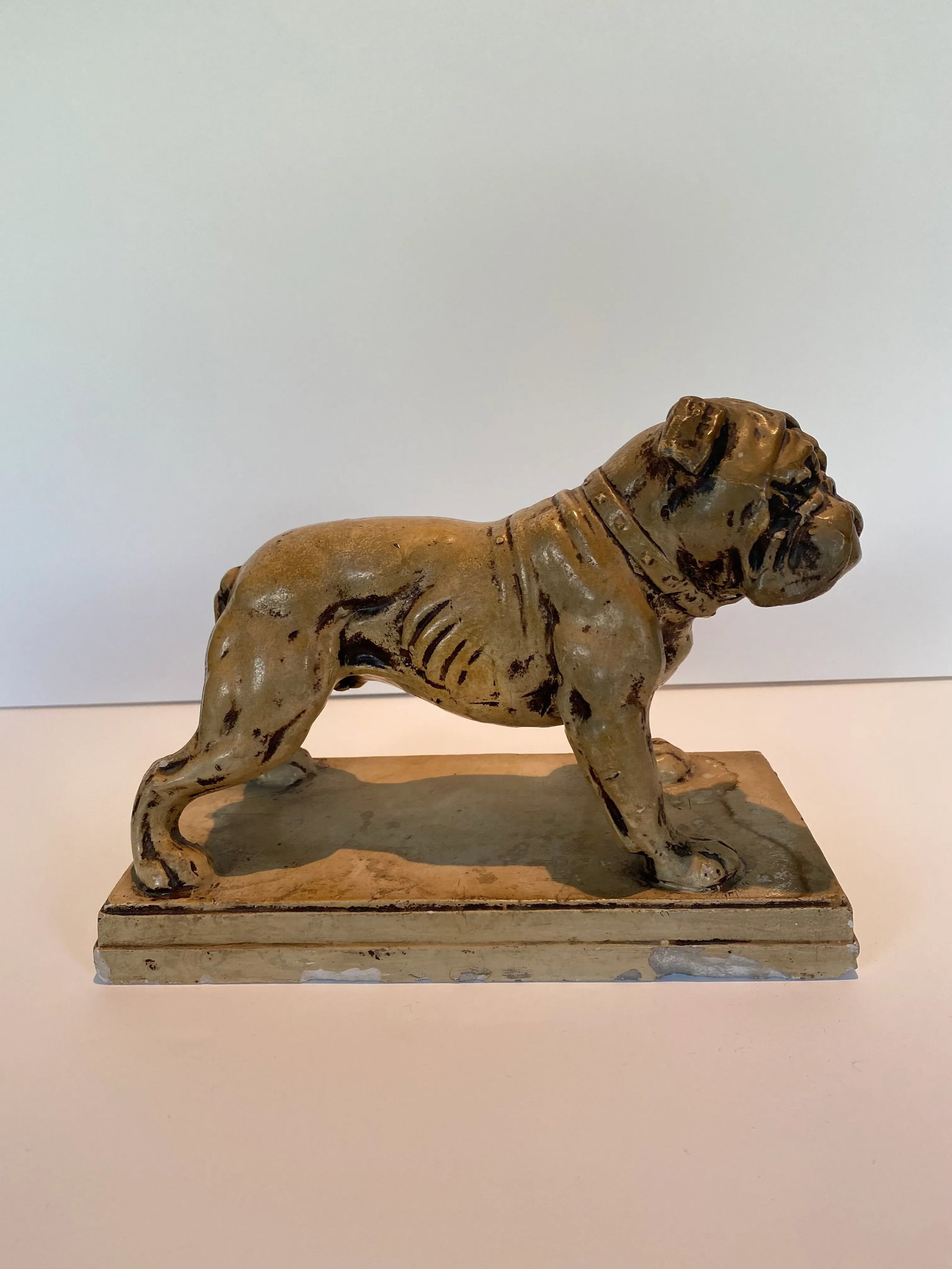 Ceramic Bulldog Statue or Bookend Made in Japan - 6