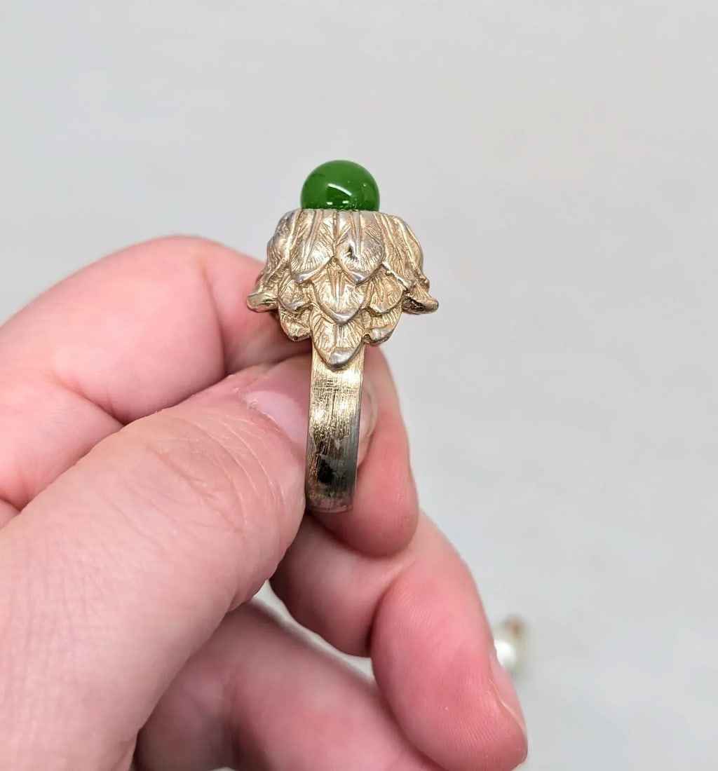 Vintage 1960s Signed Napier Goldtone Interchangeable Center Adjustable Ring - 8