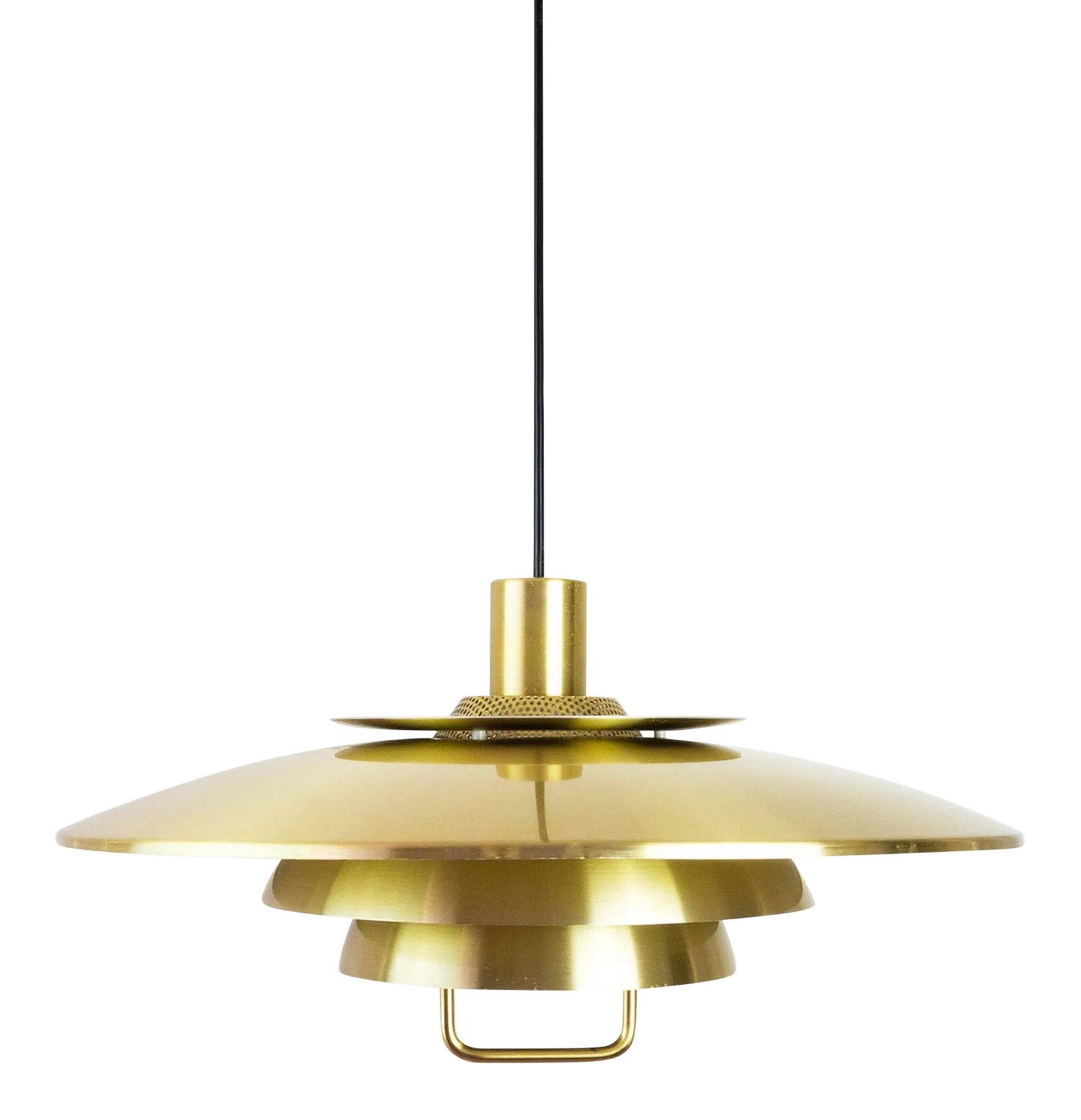 Danish Vintage Pendant Lamp Jeka, 1980s: Rare, beautiful, and very classic pendant light "Opus" (model 8006H) from Danish manufacturer Jeka. In excellent vintage condition with small signs of age. This lamp fits perfectly into a contemporary