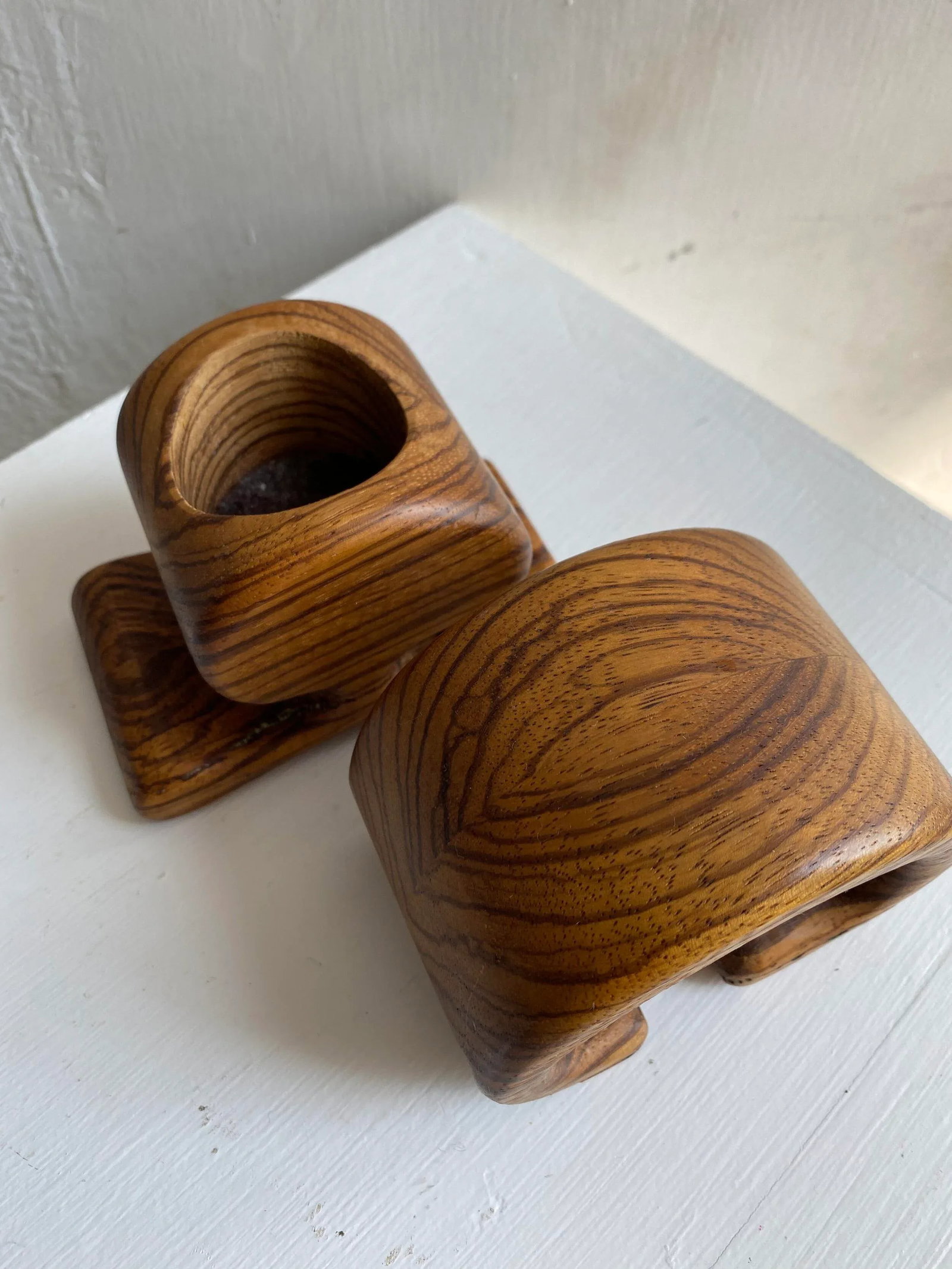 Vintage Richard Rothbard Zebra Wood Puzzle Box, Circa 1970s - 2