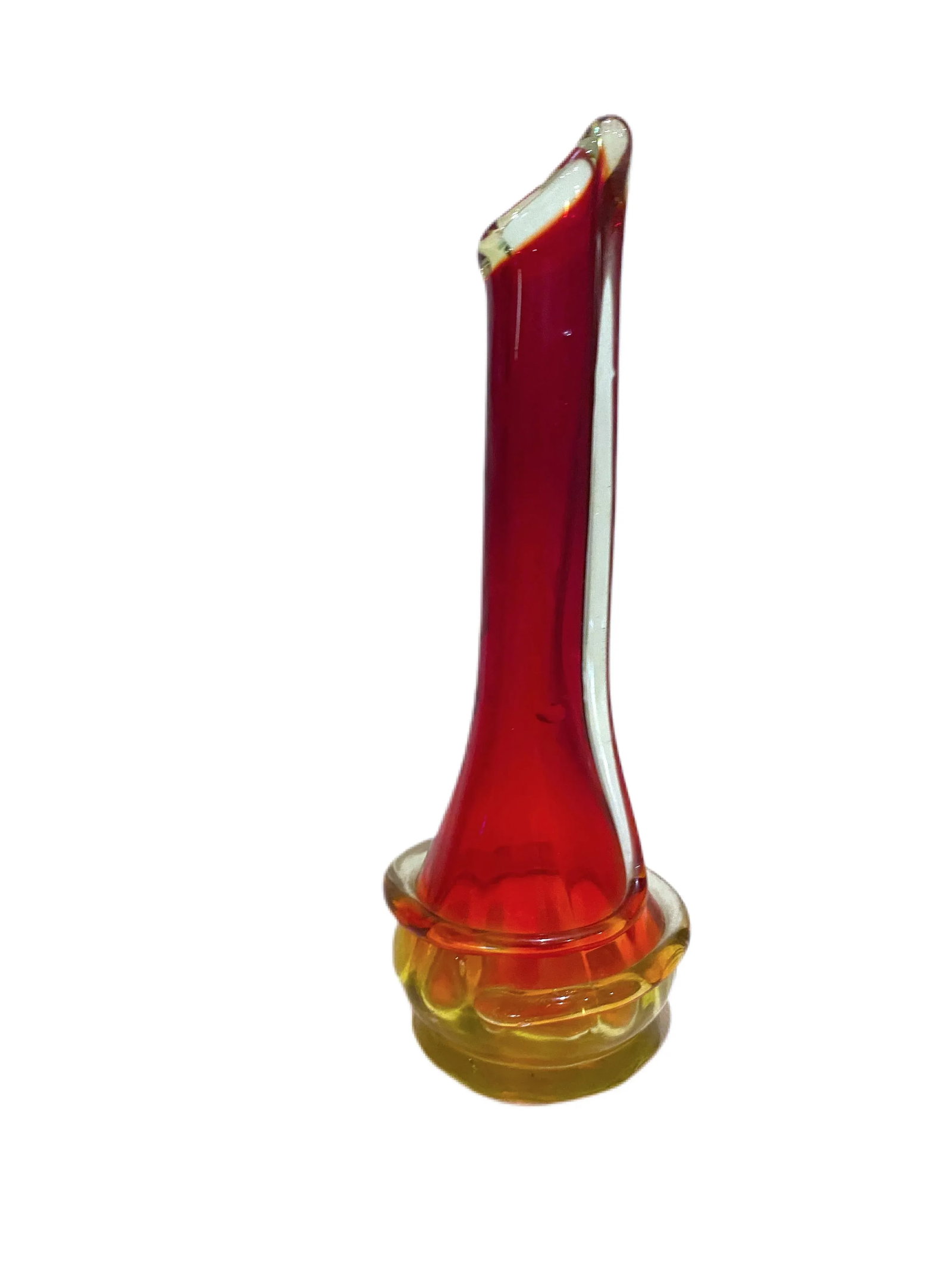 Vintage Mid-Century Amberina Vase - 4