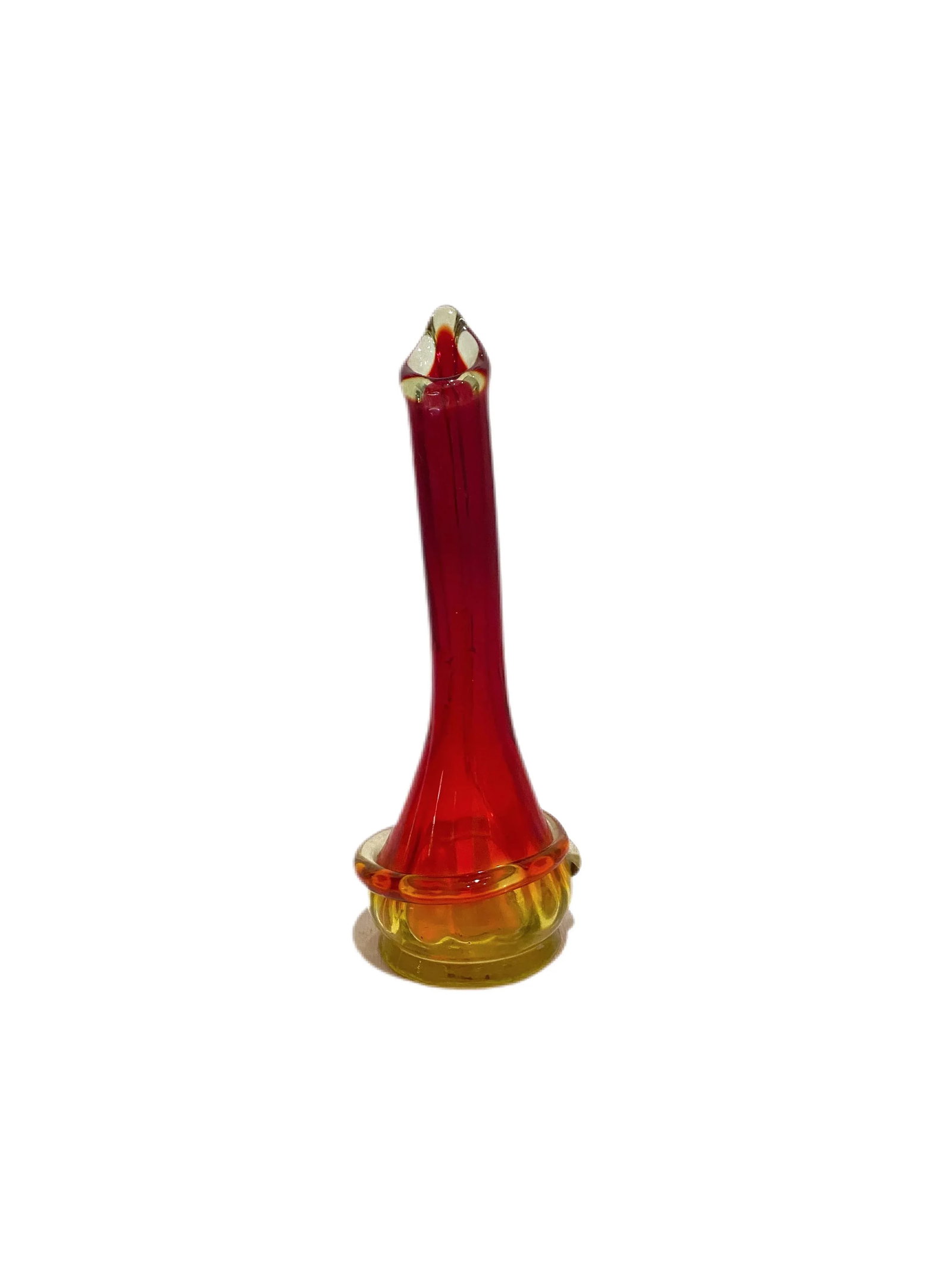 Vintage Mid-Century Amberina Vase - 9