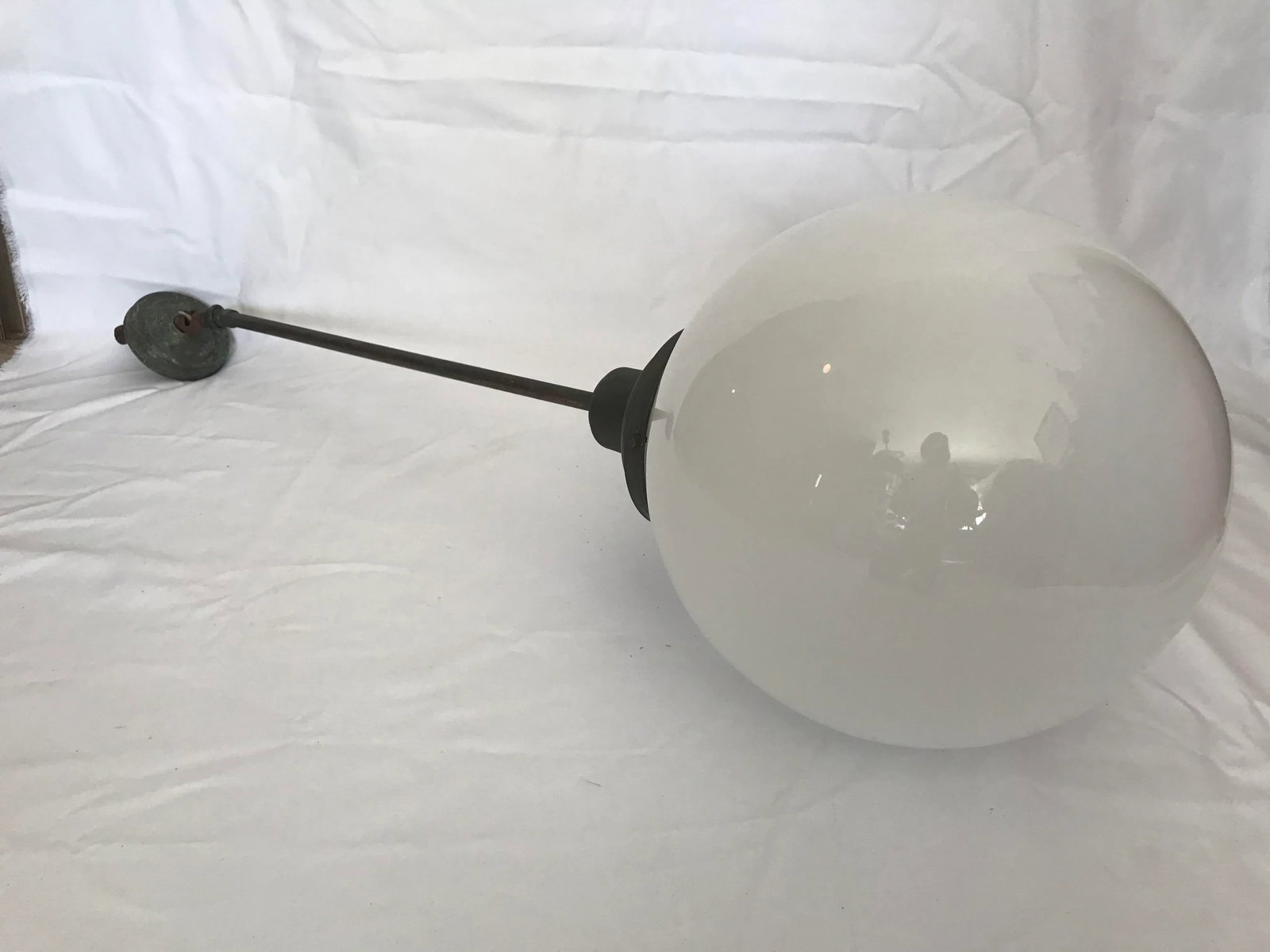 Original 1920's School House Globe Light Fixture - 2