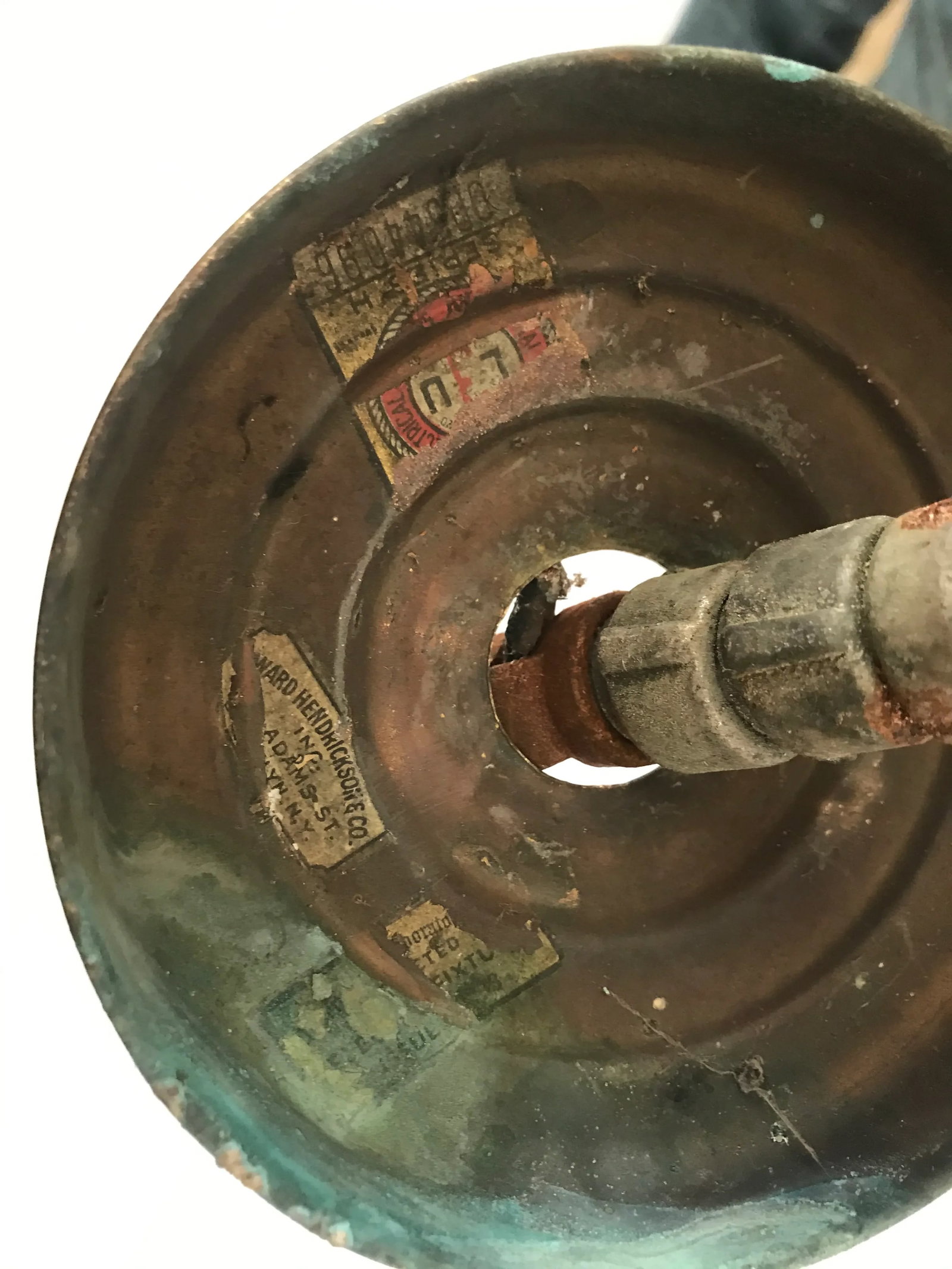Original 1920's School House Globe Light Fixture - 4