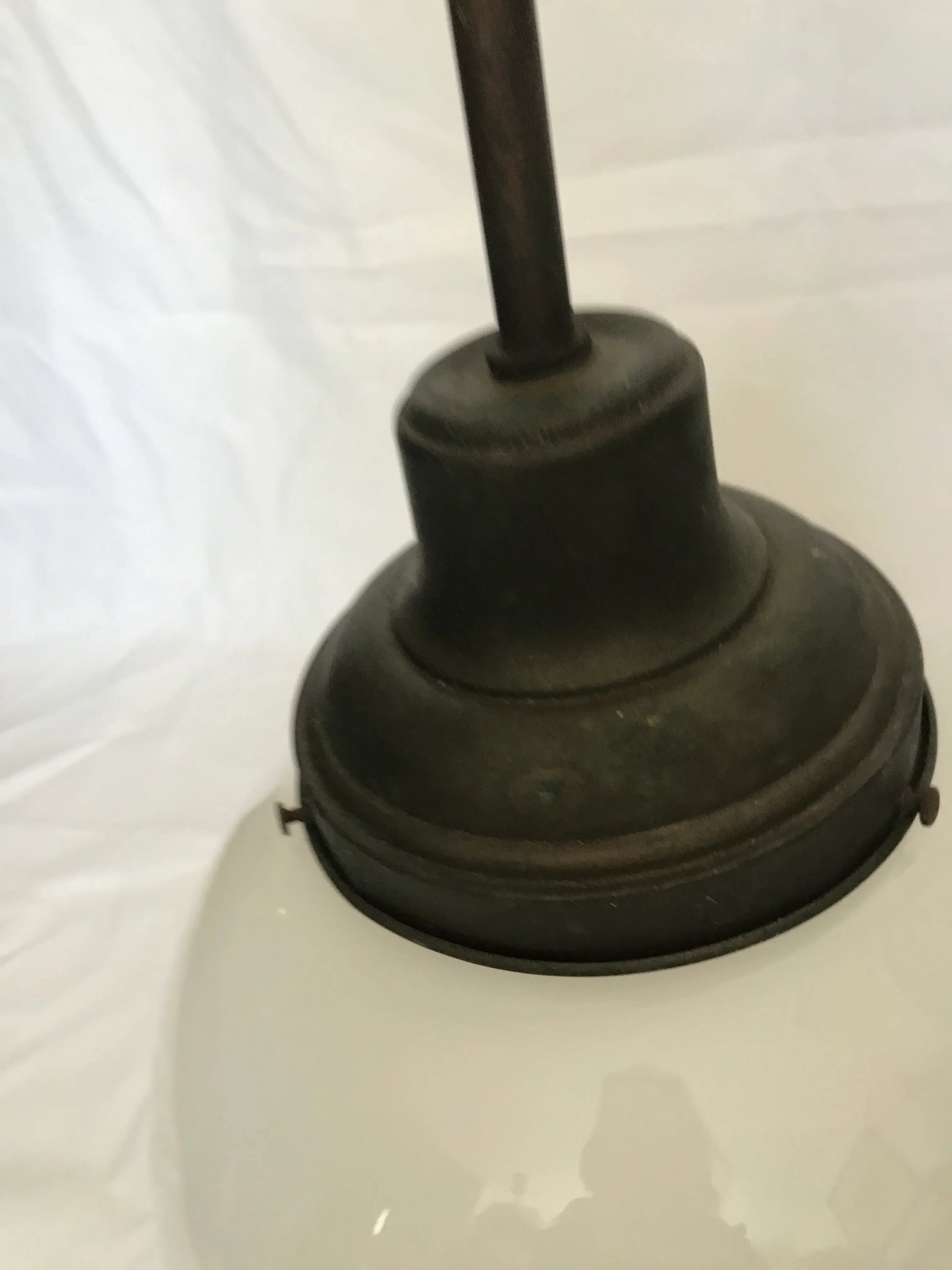 Original 1920's School House Globe Light Fixture - 5