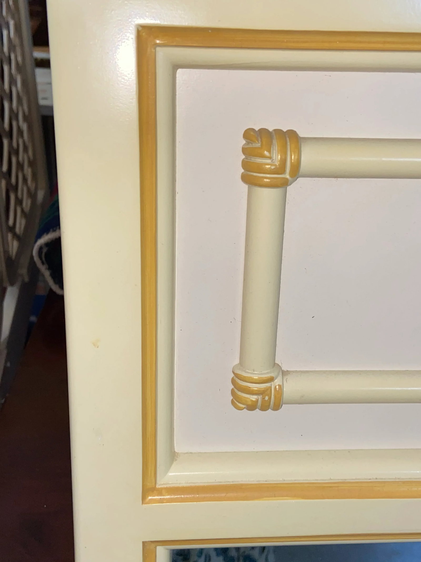 1970s Palm Beach Regency Faux Bamboo Mirror - 7