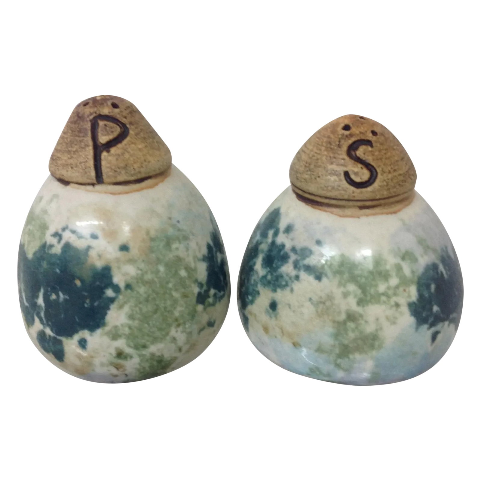 Mid-Century Danish Ceramic Salt & Pepper Shakers: Mid-Century Danish Modern ceramic salt & pepper shakers. Condition: Condition Notes: Excellent - Minor wear consistent with age and history Materials & Techniques: Ceramic
