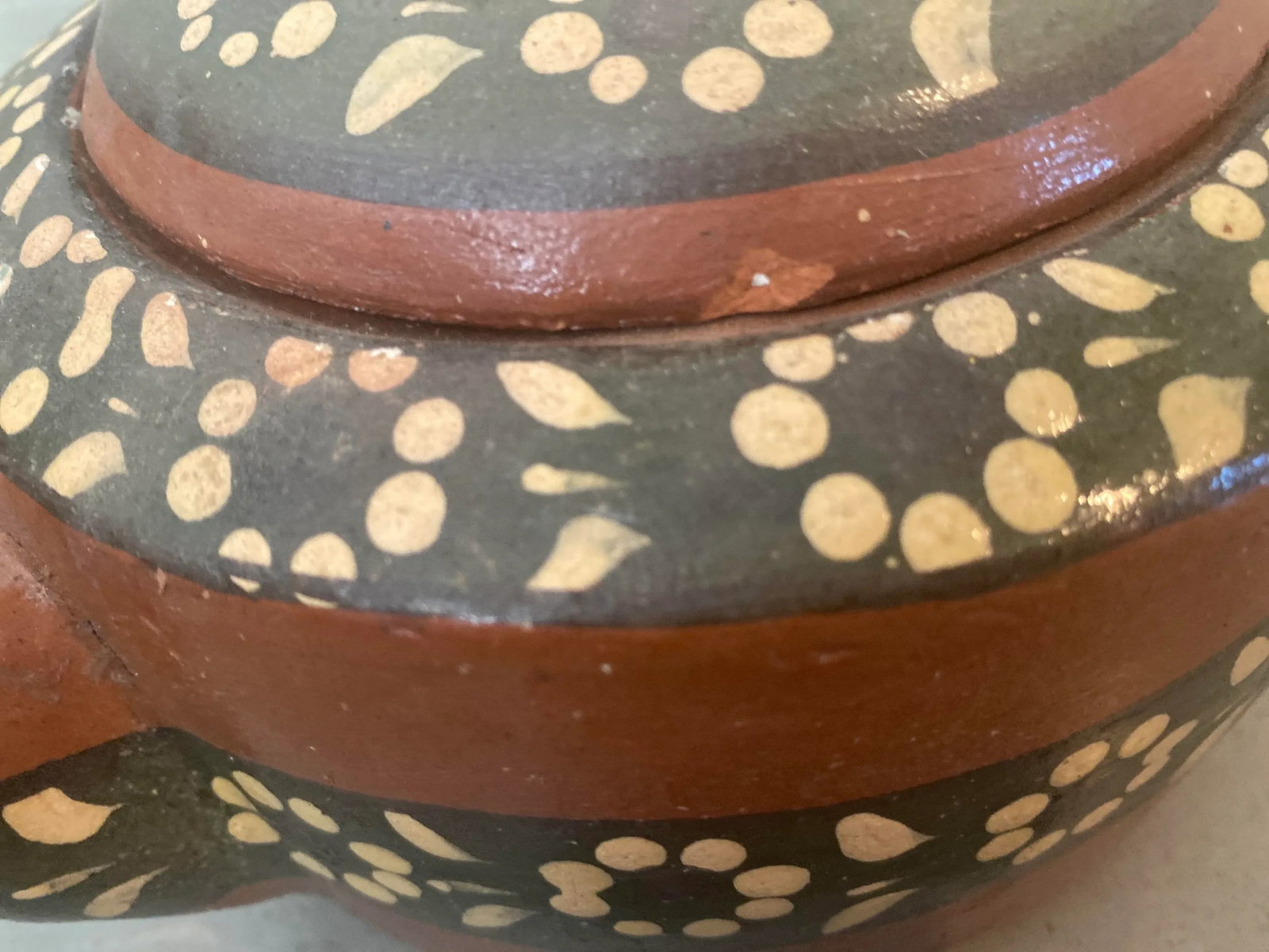 Mid 20th Century Mexican Bandera Ware Decorated Teapot - 6